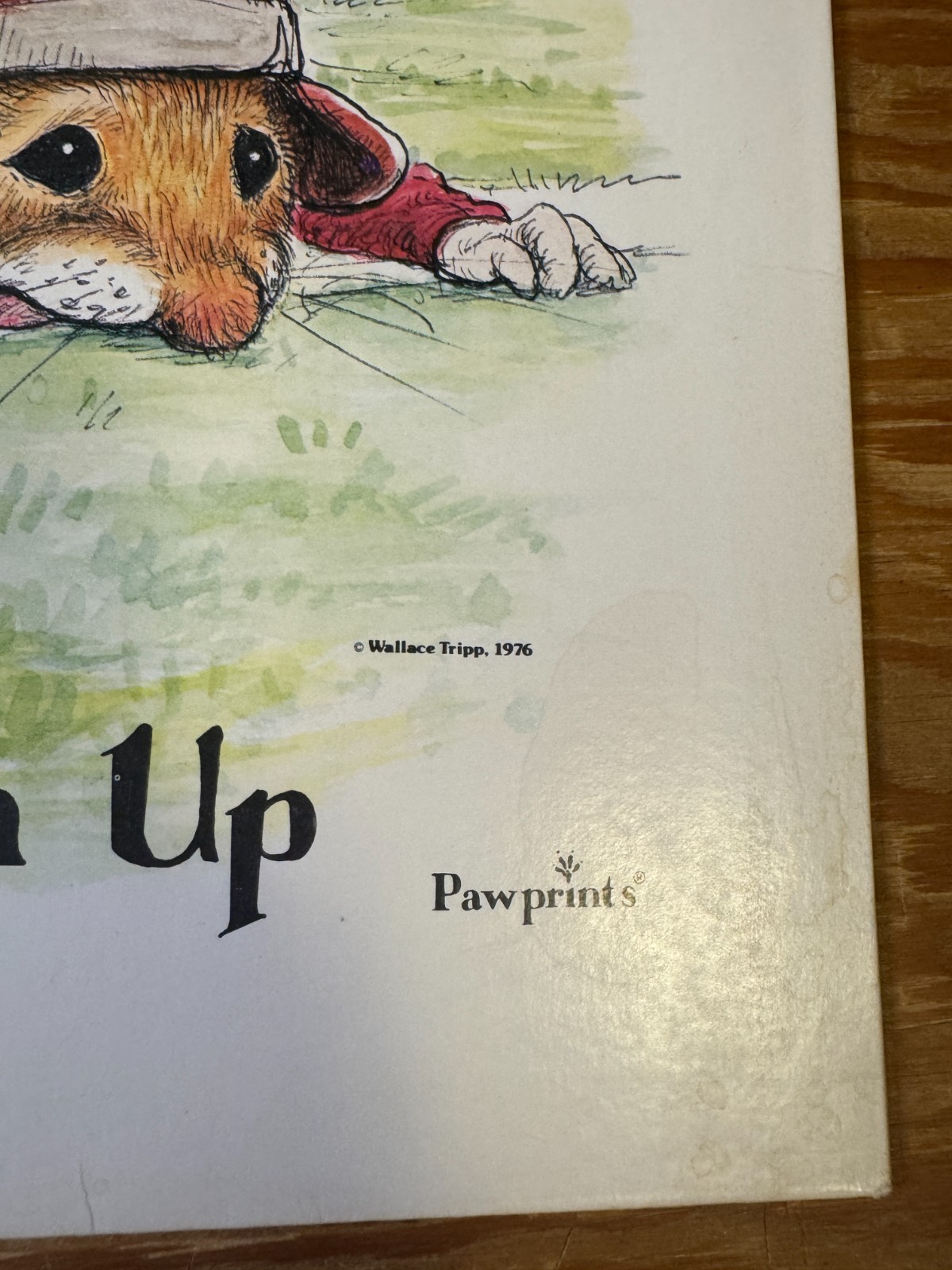 Vintage 1976 Mouse Football Wallace Tripp PAWPRINTS School Folder 9 1/2″ x 12″