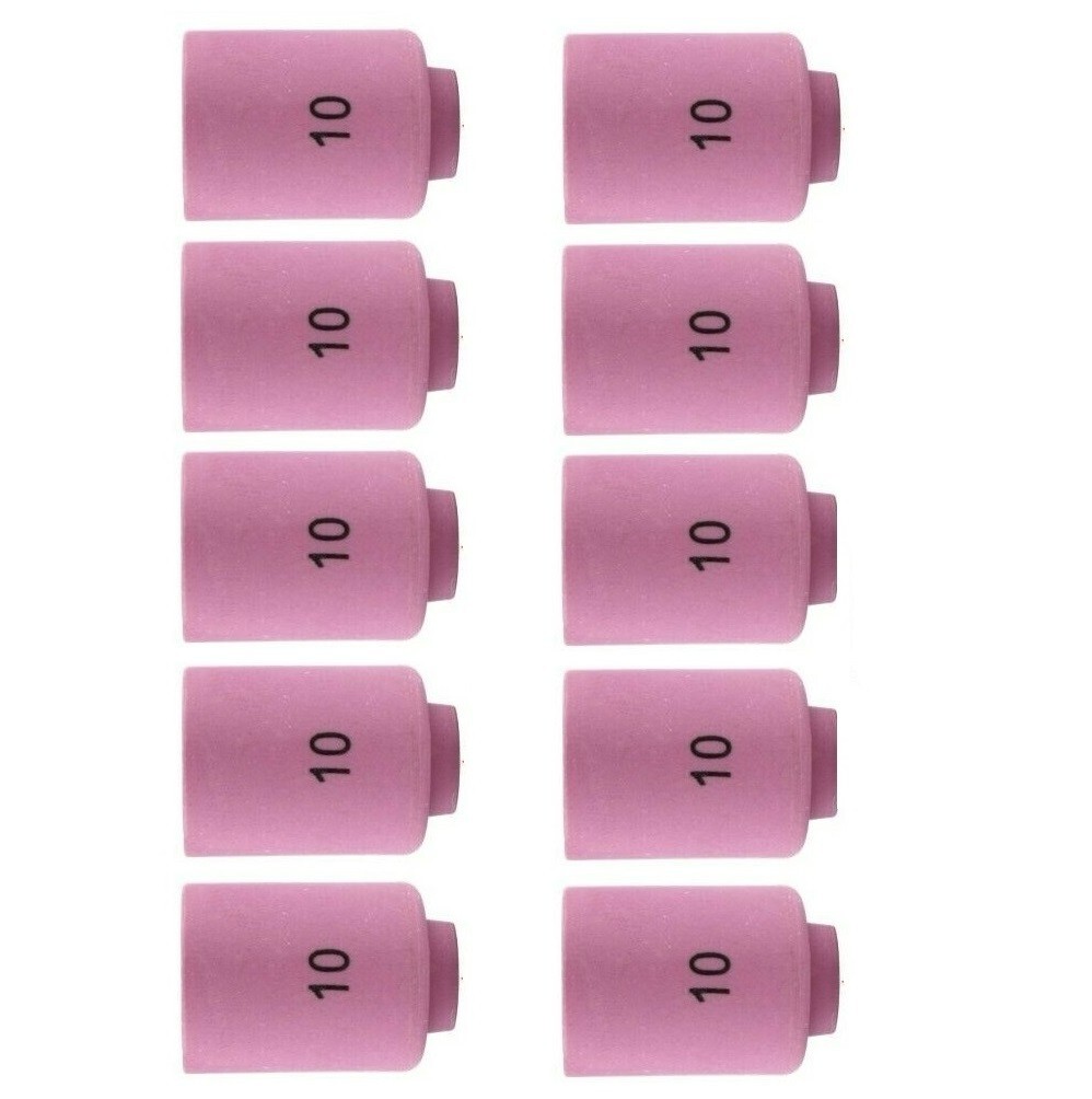 TIG Ceramic Cup 13N13 #10 Welding ALUMINA Nozzle 5/8″ Fits TIG 9, 20, 25 Qty 10