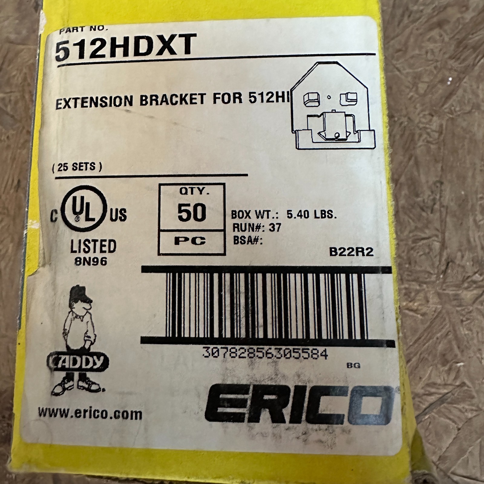 Caddy 512HDXT 512Hd Bracket Extension (25 sets) QTY 50
