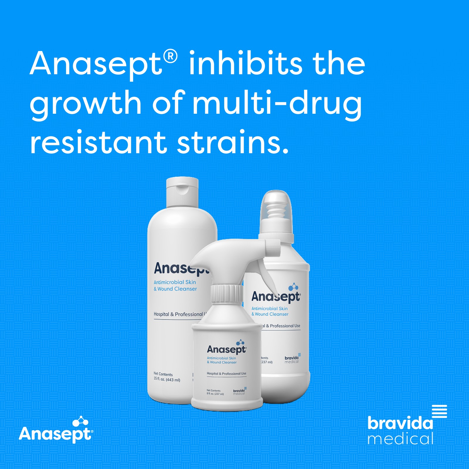 Anasept Skin and Wound Cleanser, 12 oz. Bottle with Trigger Sprayer, Wound
