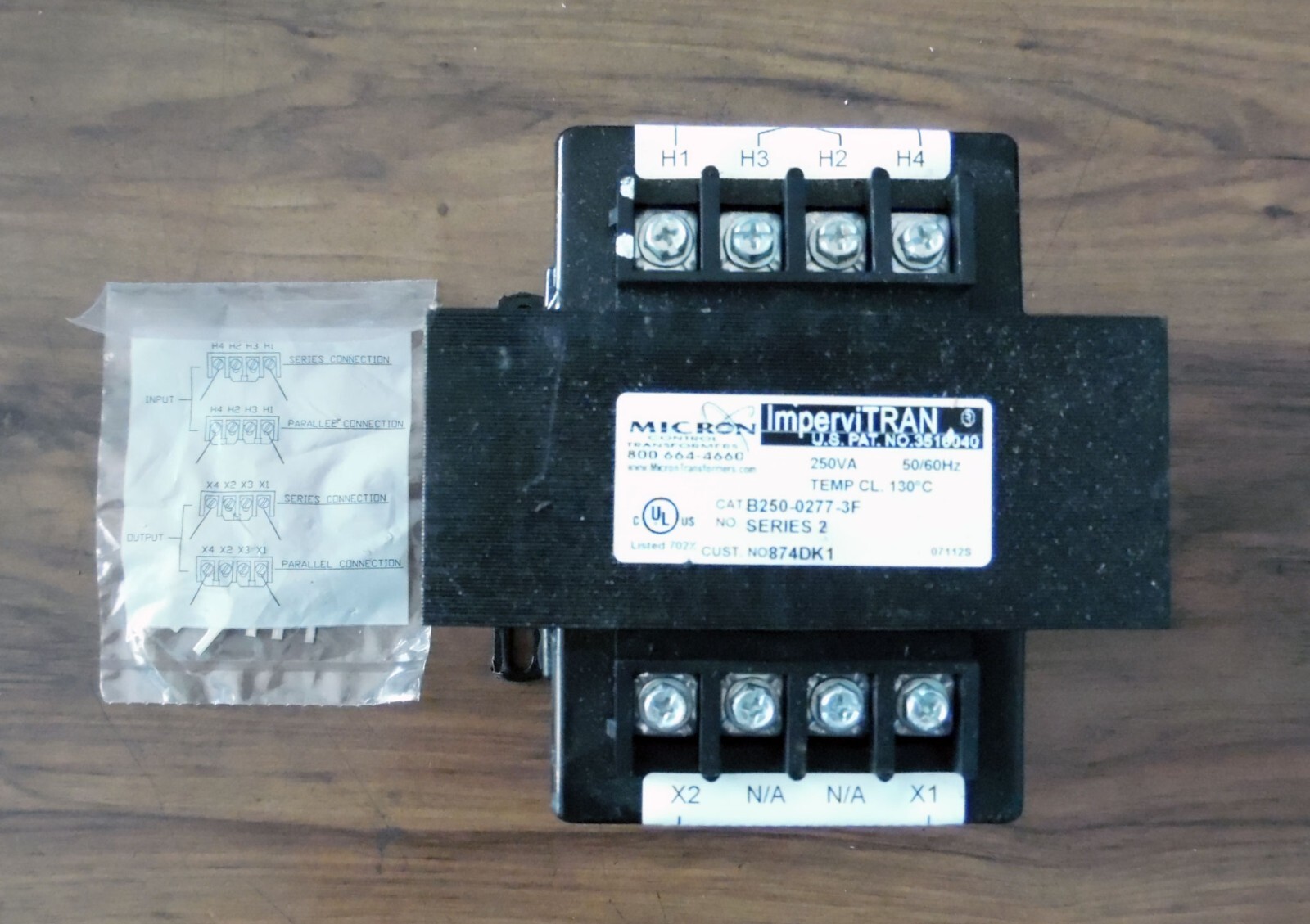 New MICRON ImperviTRAN B250-0277-3F Industrial Control Transformer 250VA