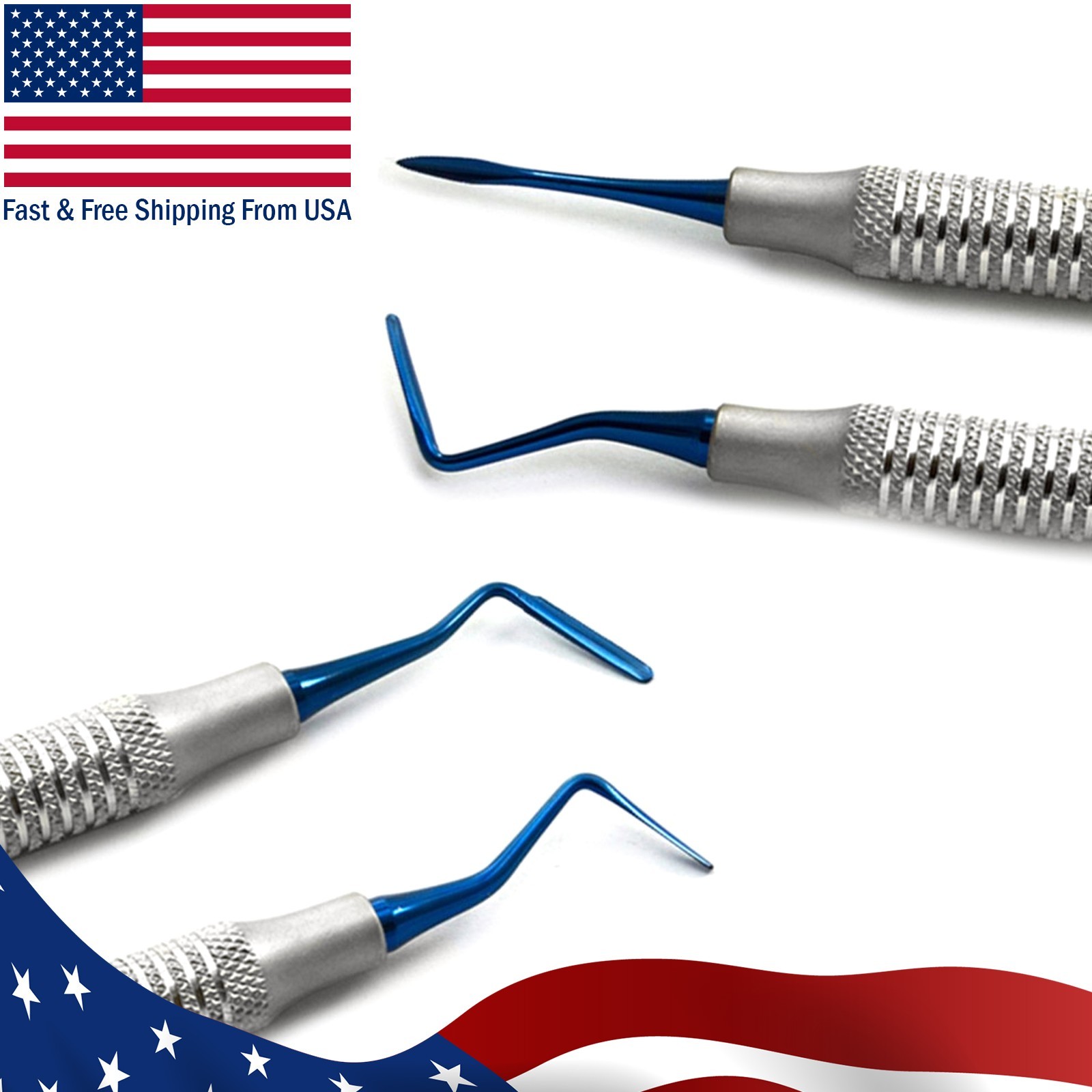 Serrated Periotome PT1 PT2 Set Dental Implant Tooth Atraumatic Extraction Scaler