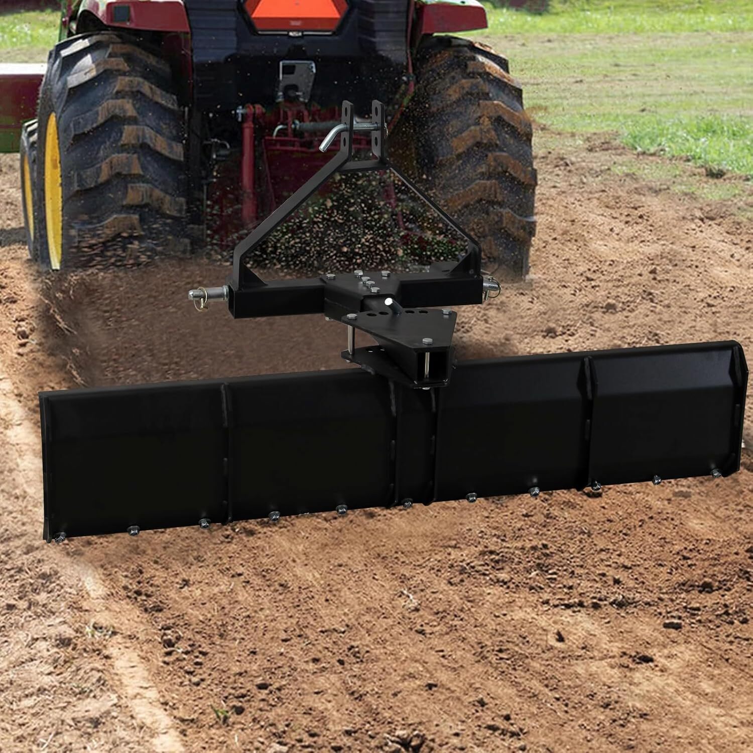 52″ 3 Point Rear Grading Blade for Tractor Cat 0 Cat 1 Scrpaer Heavy Duty Steel