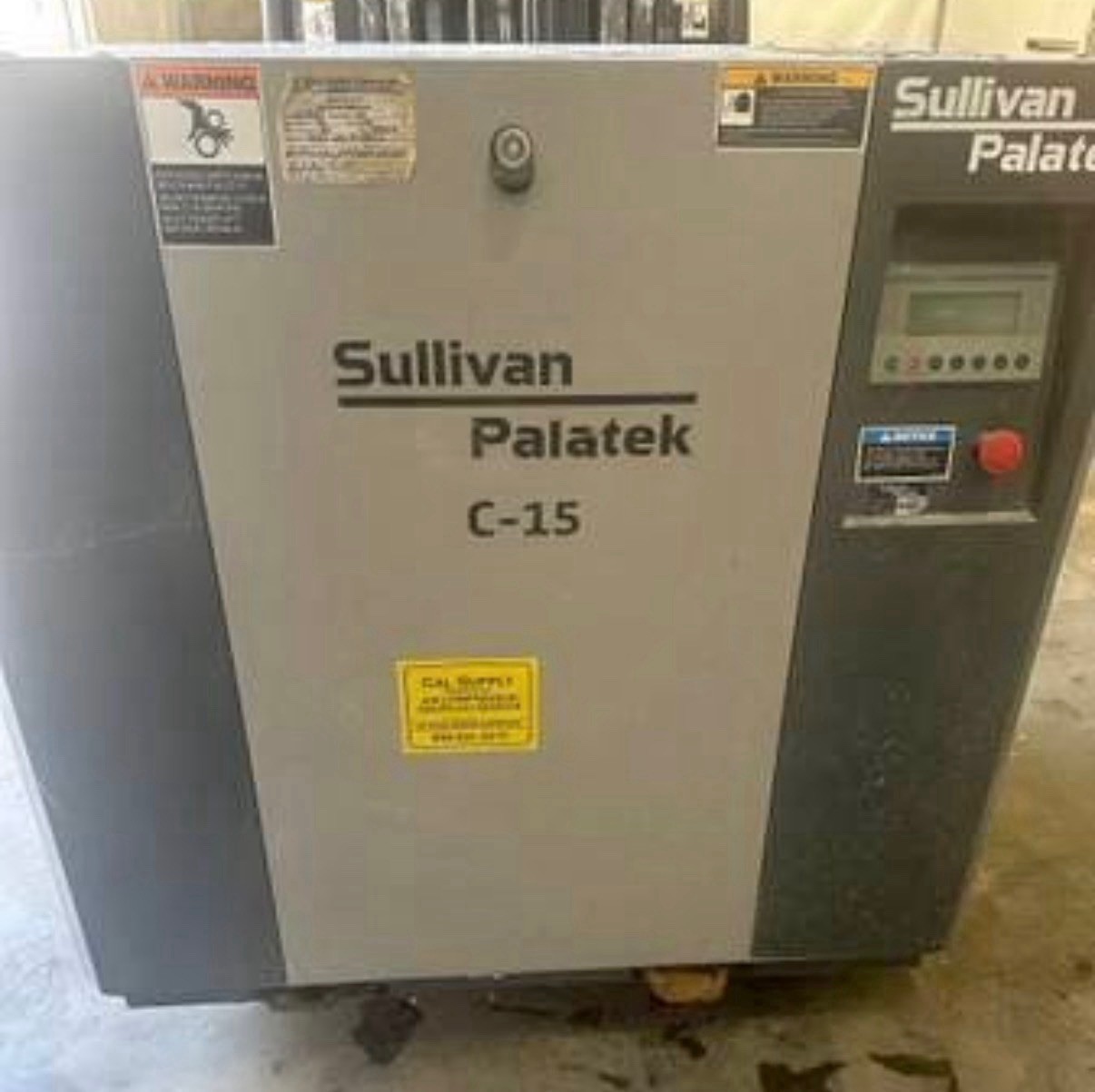 Sullivan Palatek C-15 Rotary Air Compressor 15 HP – READ FULL DESCRIPTION
