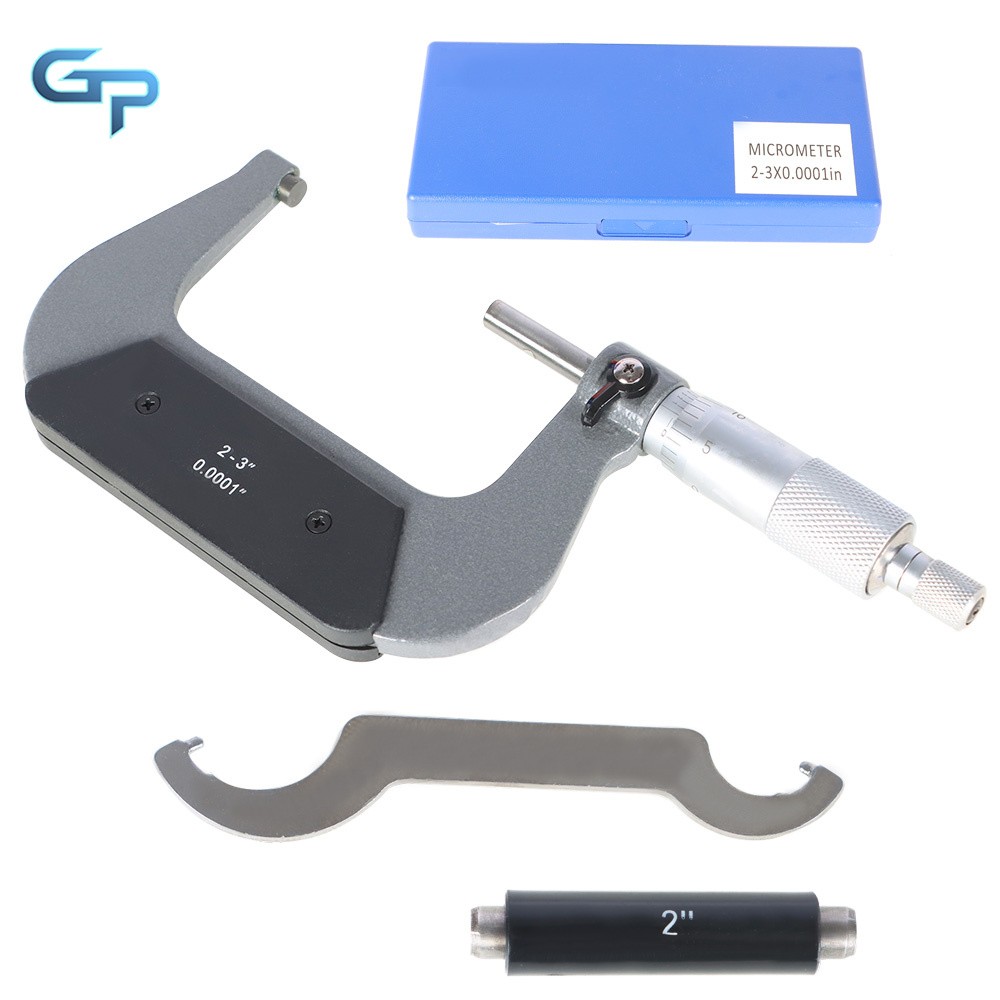 Precision Outside Micrometer 2-3″ 0.0001″ High Quality Carbide Tipped Standard