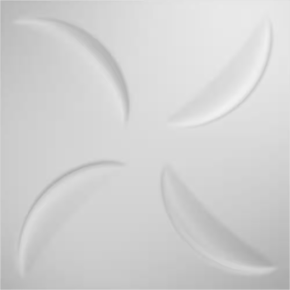 Pinwheel White 1 In. X 1-3/5 Ft. X 1-3/5 Ft. White PVC Decorative Wall Paneling
