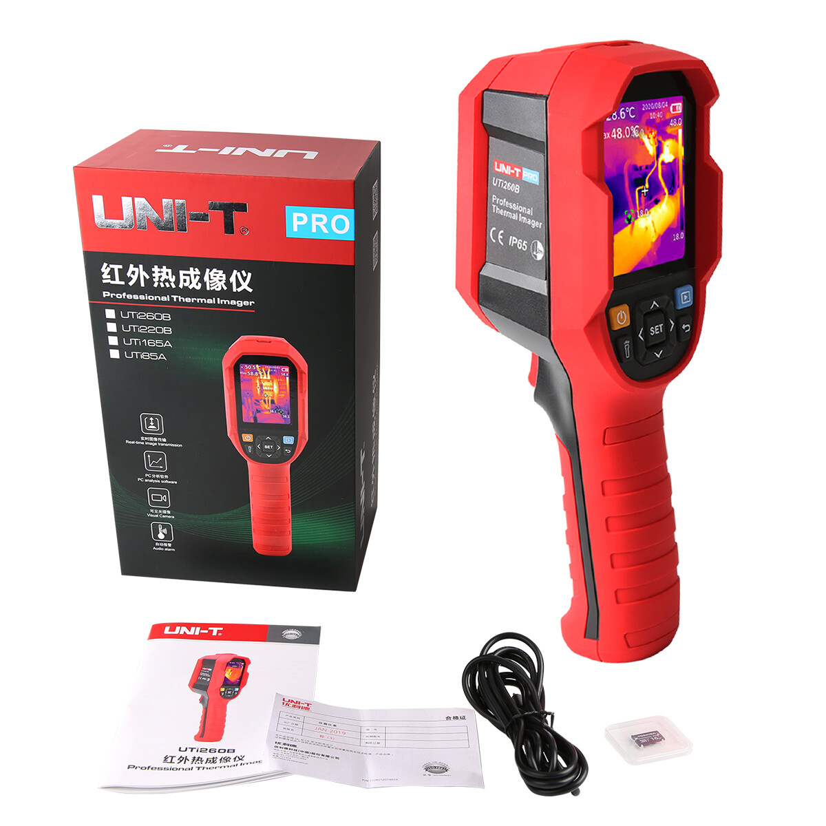 UTi260B Heavy Duty Thermal Camera -20℃~550℃ Image Capture 7 Palettes PC IP65