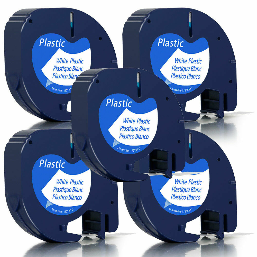 5-Pk/Pack 91331 91201 Letratag Refill Compatible for Dymo Label Maker Tape 1/2″