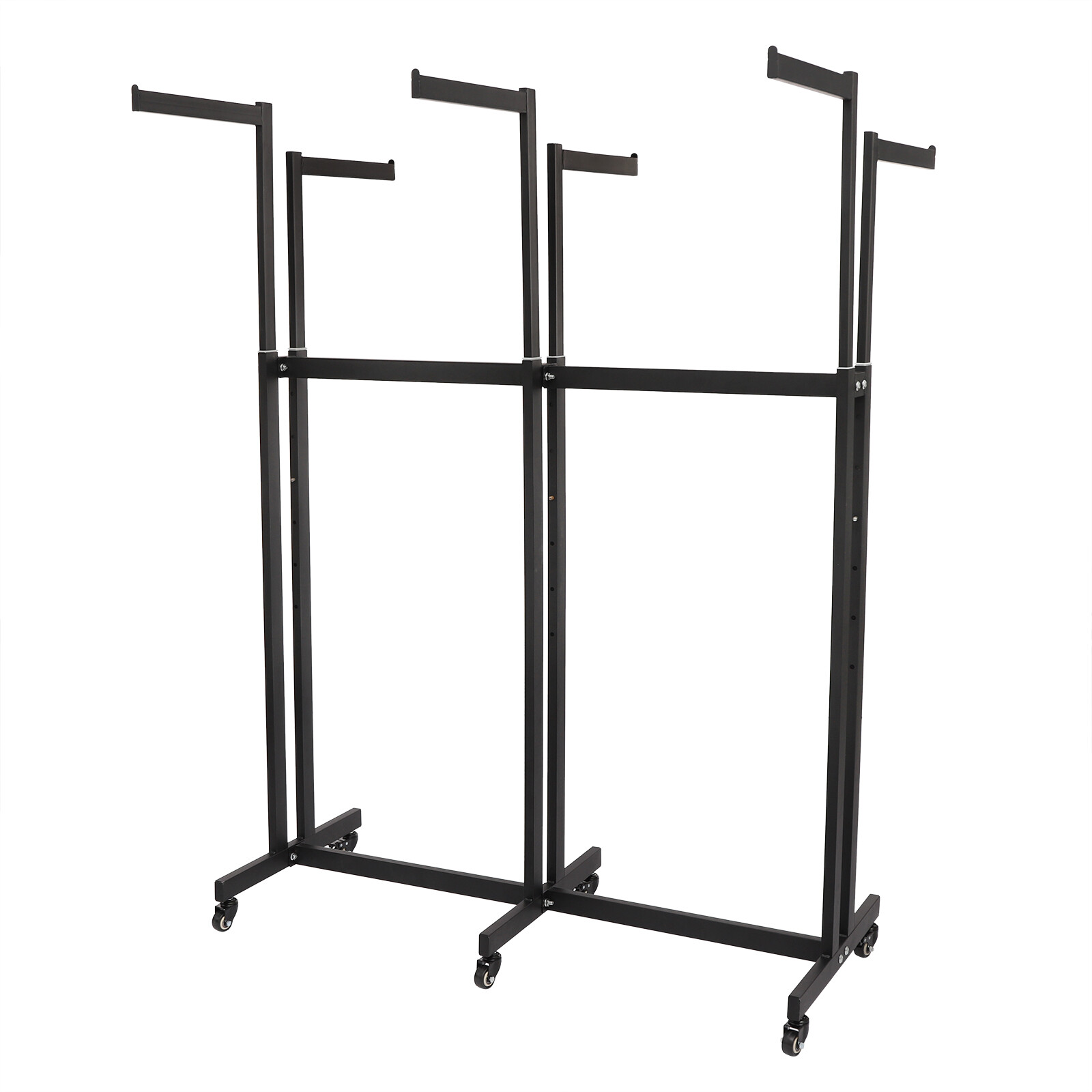 6 Arms Clothing Display Retail Rack Adjustable Floor Standing Metal Garment Rack