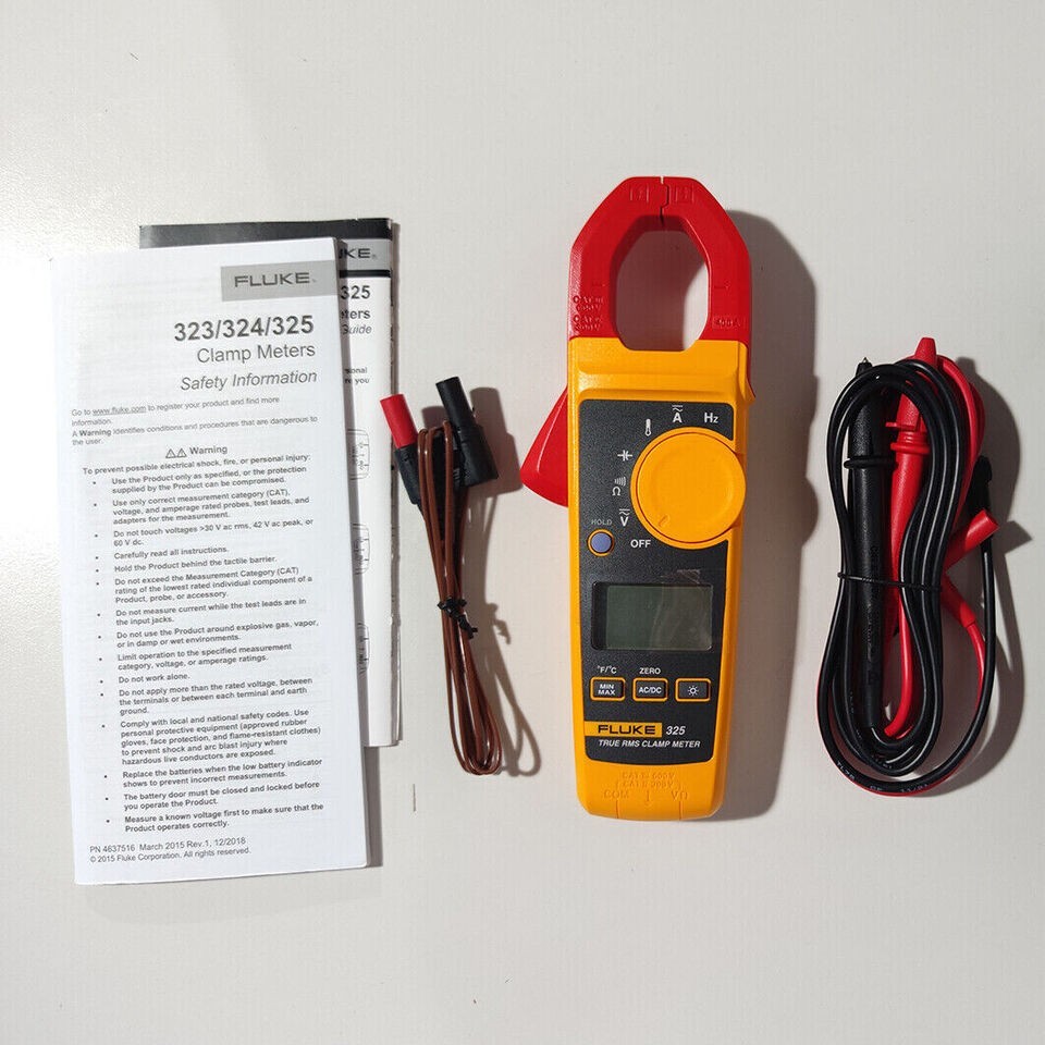 FLUKE 325 TRUE RMS 600V AC/DC CLAMP METER 40.00 A / 400.0A BRAND NEW