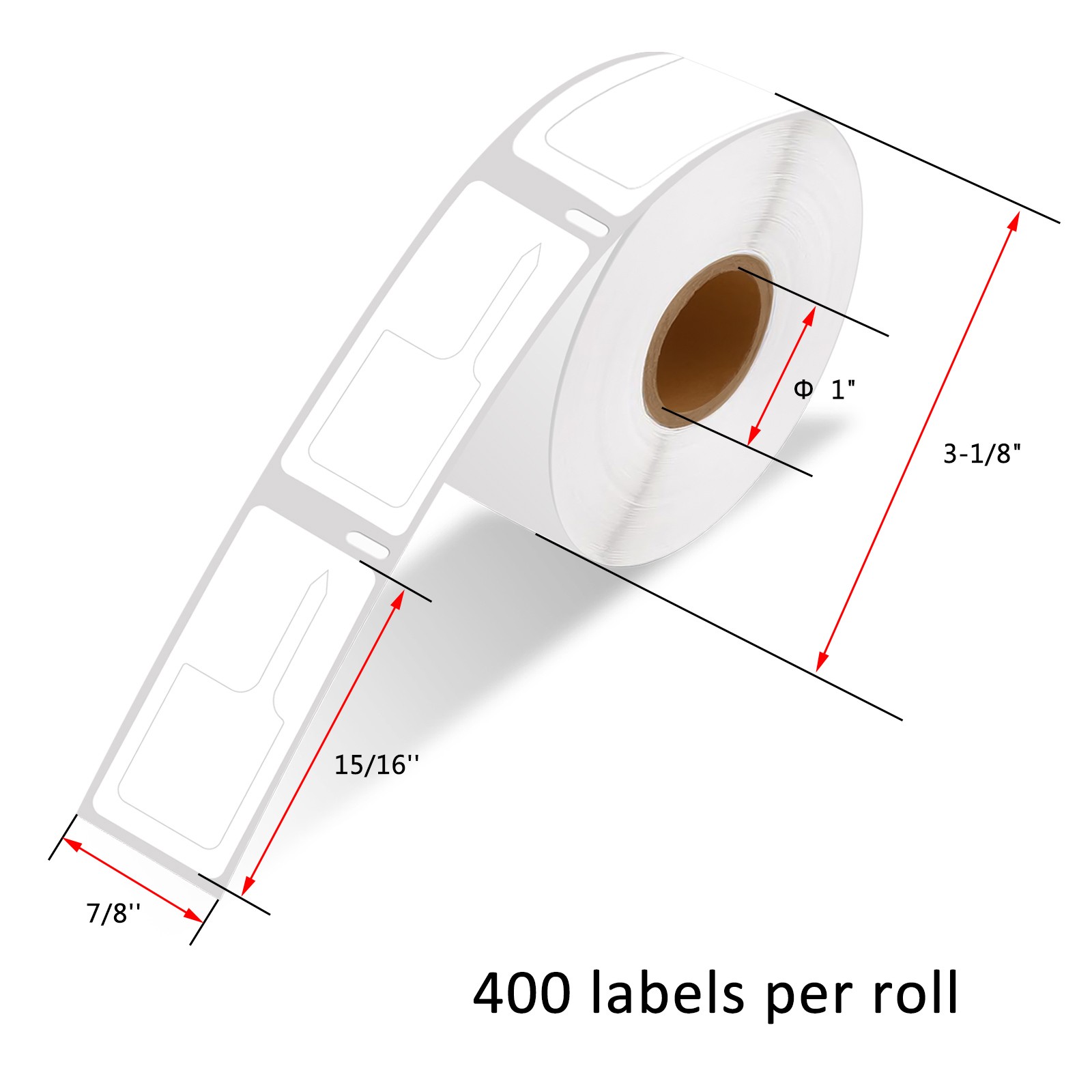 2Rolls 400 Price Tag Jewelry Labels Rat Tail 30373 for Dymo LabelWriter 400 Duo