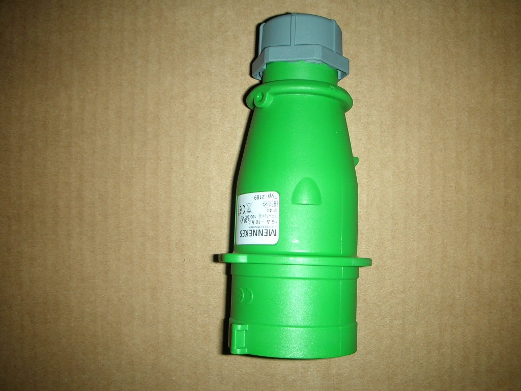 Mennekes Type 2189, D-57399, 100-300Hz, 50-500V 3P+N+G, 16A, 10H Const Mach Plug