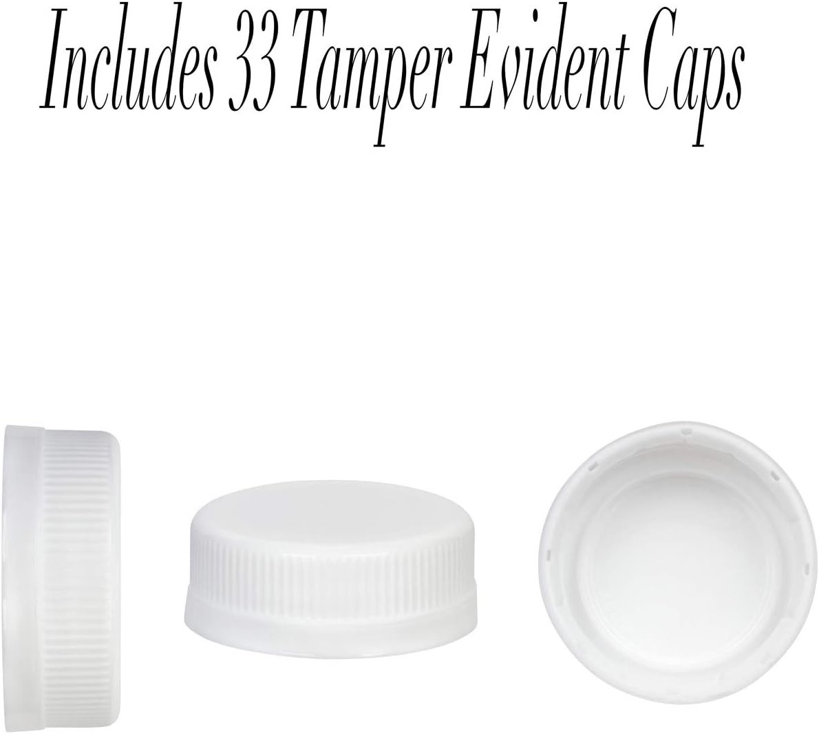 16 Oz Empty Plastic Juice Bottles with Tamper Evident Caps – 33 Pack Drink Co…