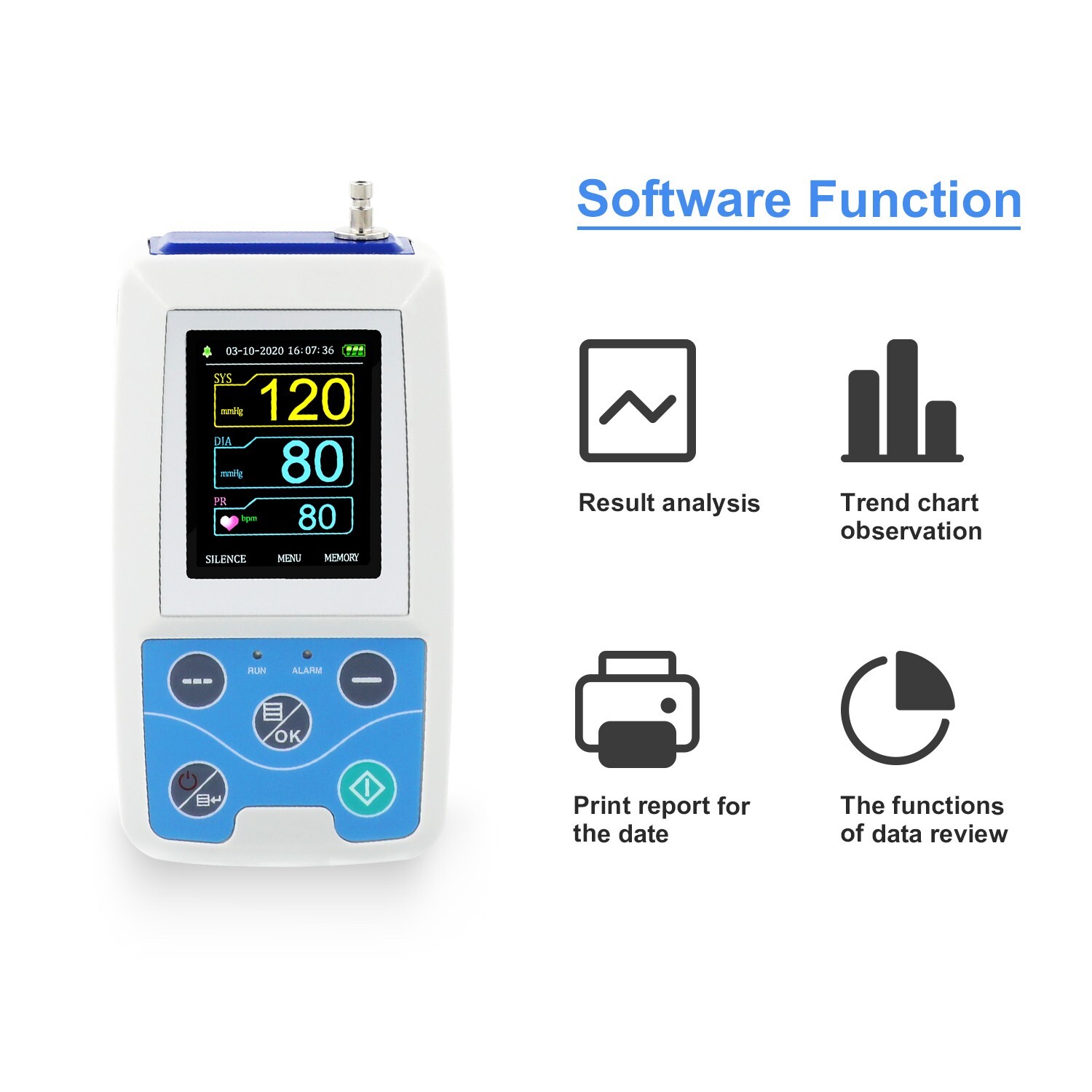 ABPM50 24-hour dynamic blood pressure and electrocardiogram monitor