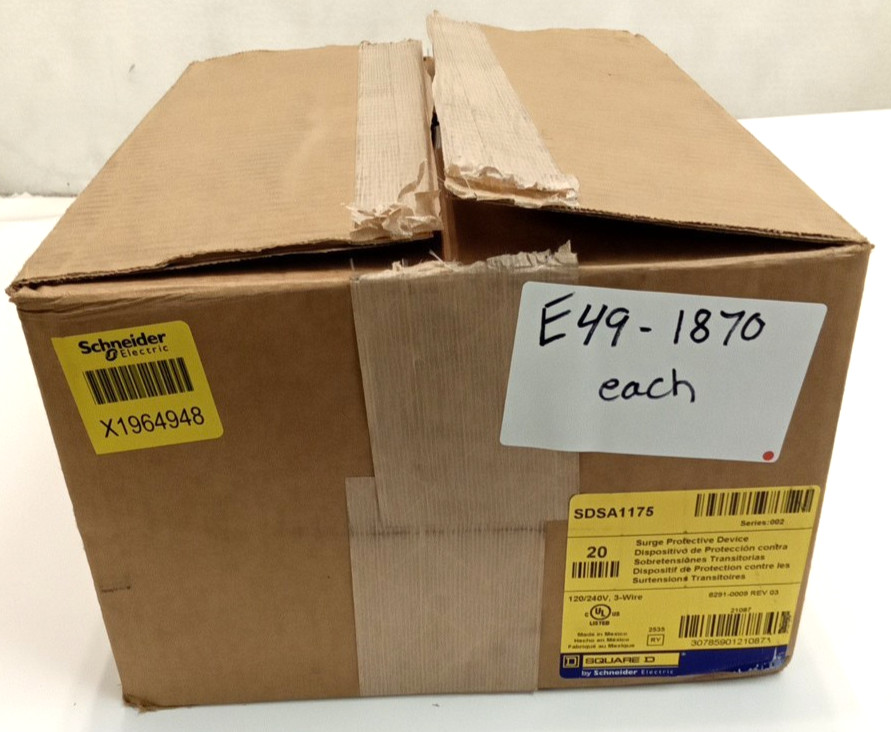 Square D SDSA1175 Surge Protection Device 120/240VAC 1 Phase 36kA 3 Wire Nema 4X