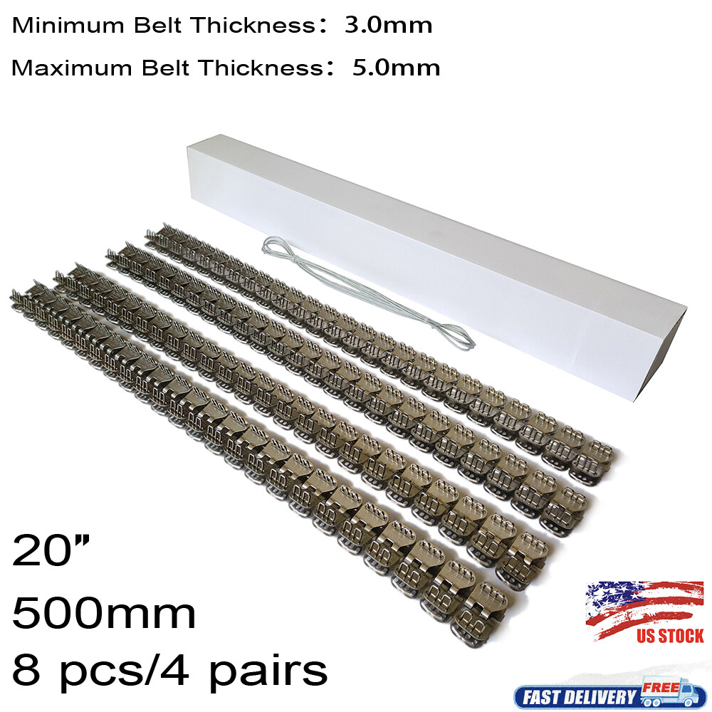 8 Pcs 20″ Belt Fasteners Lacing Baler Repair Fasteners Splice Staple Plates