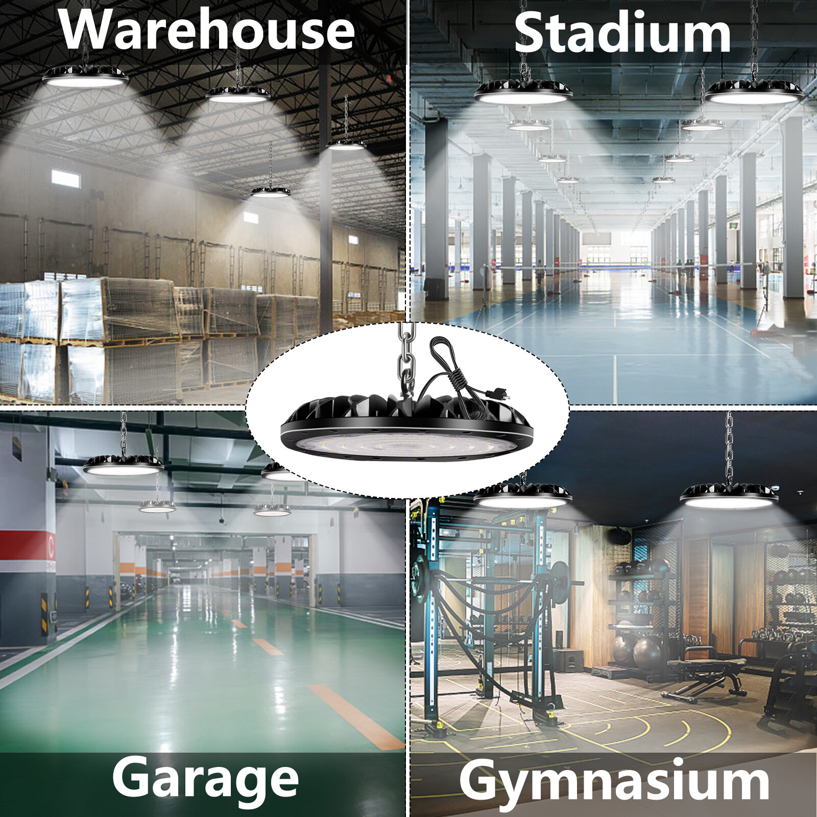 10 Pack 200W UFO LED High Bay Light Shop Industrial Commercial Factory Warehouse