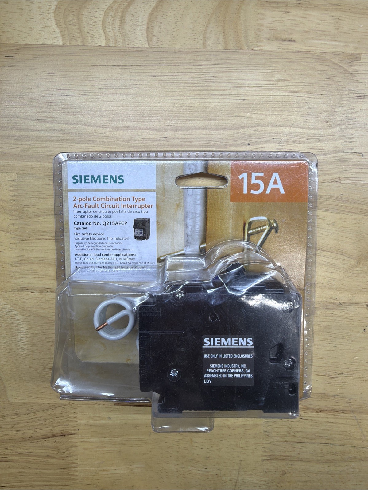 Siemens Q215AFC Q215AFCP 2 Pole 15 Amp Combination Arc Fault Circuit Breaker New