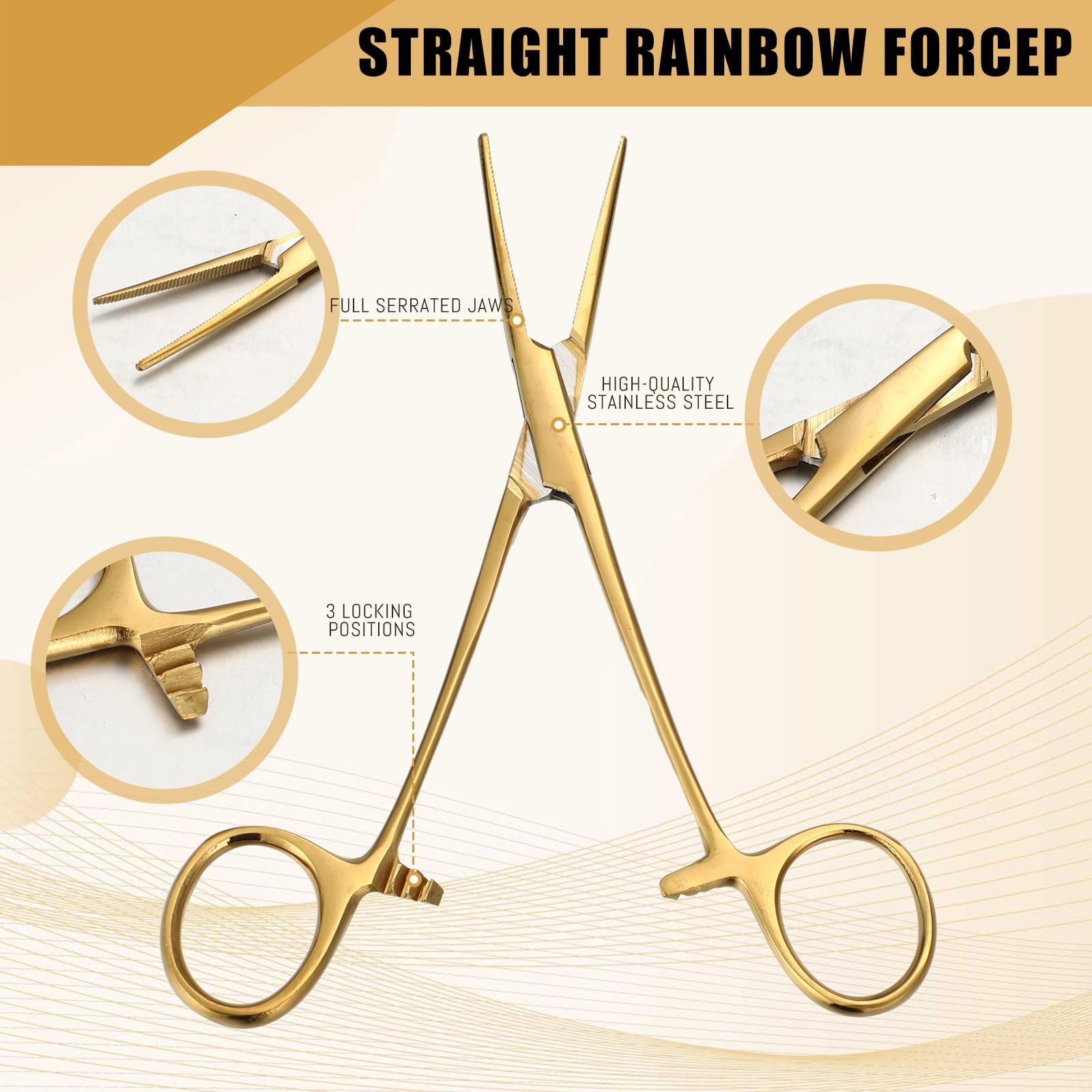 BBTO Hemostat Curved and Straight Hemostat Forceps Piercing Pliers Forceps, S…