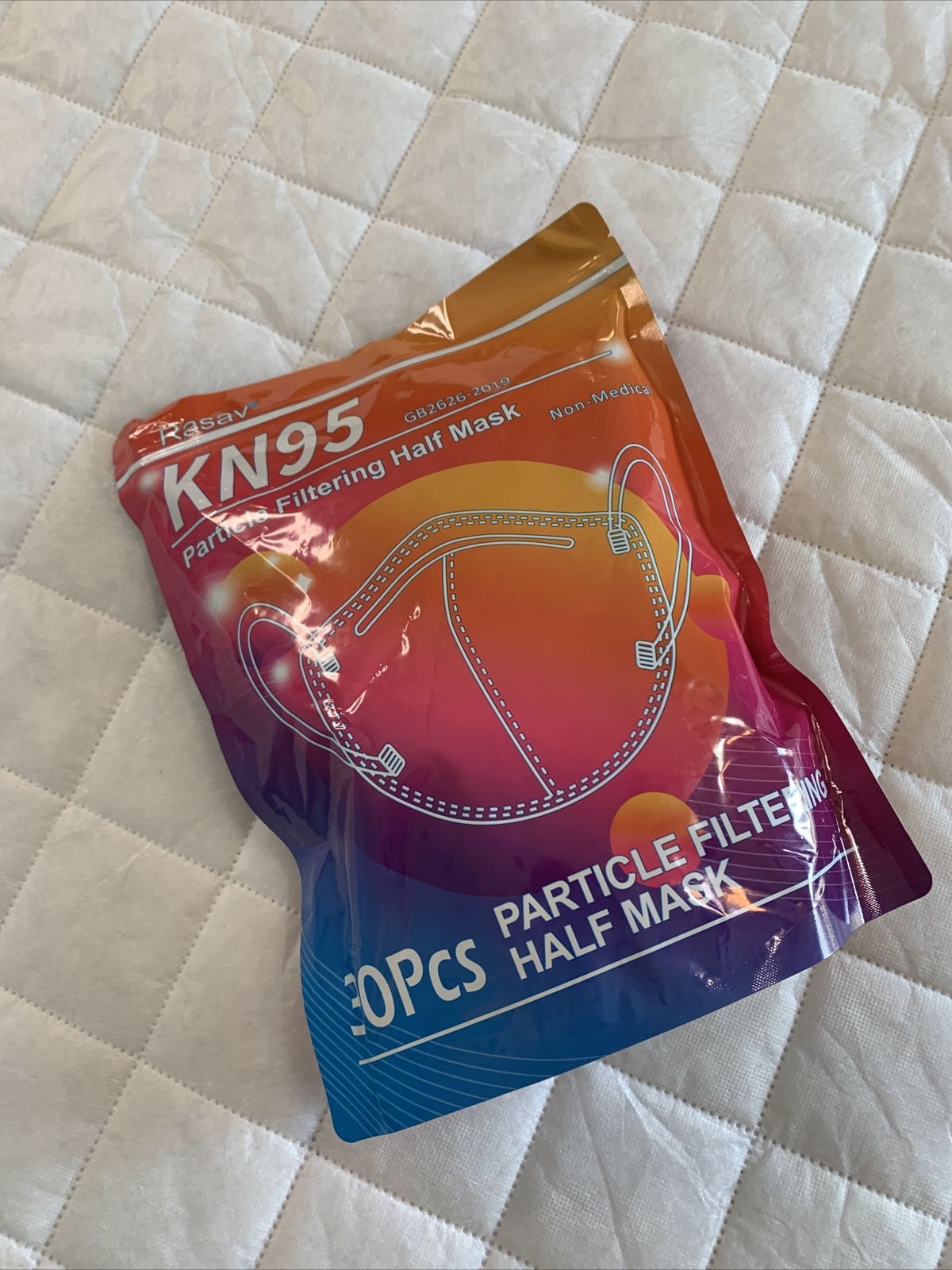 White KN95 GB2626-2019 Standard Protective Face Mask 30 Per Bag – Rasav 😷 New