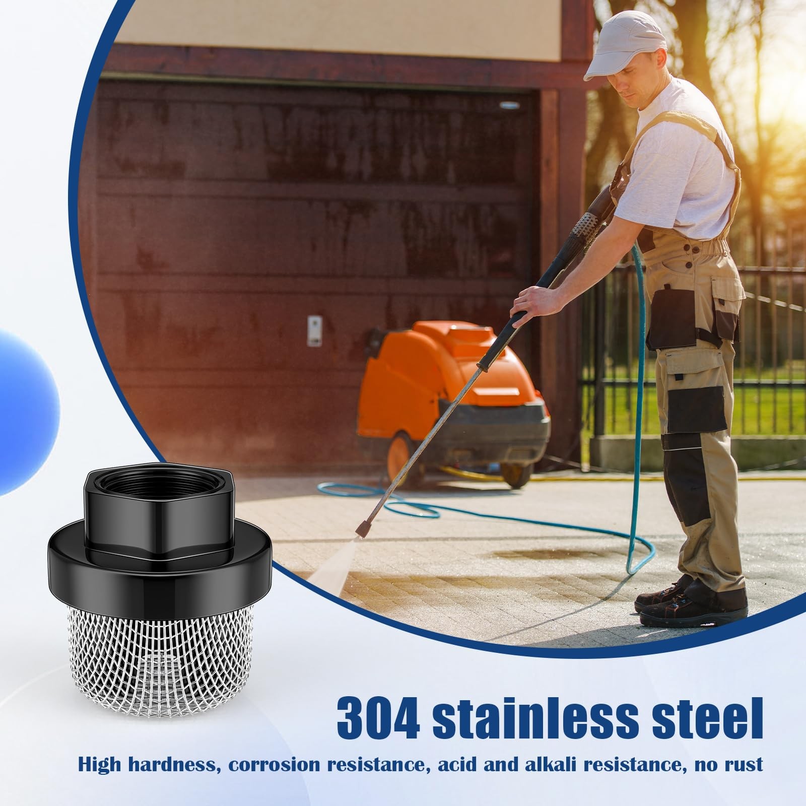 Nuanchu 2 Pcs 3/4 Inch Garden Hose Inlet Strainer, 3/4, Inner Diameter
