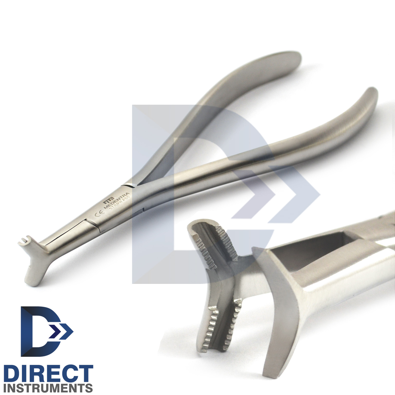 Dental Slim Hammer Head Plier Serrated Tip NITI Cinch Back Wire Forming Pliers