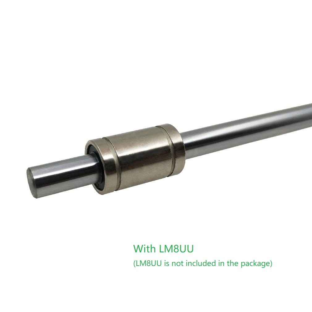 2PCs 8mm x 200mm .315 x 7.874 inches Case Hardened Chrome Plated Linear Motio…