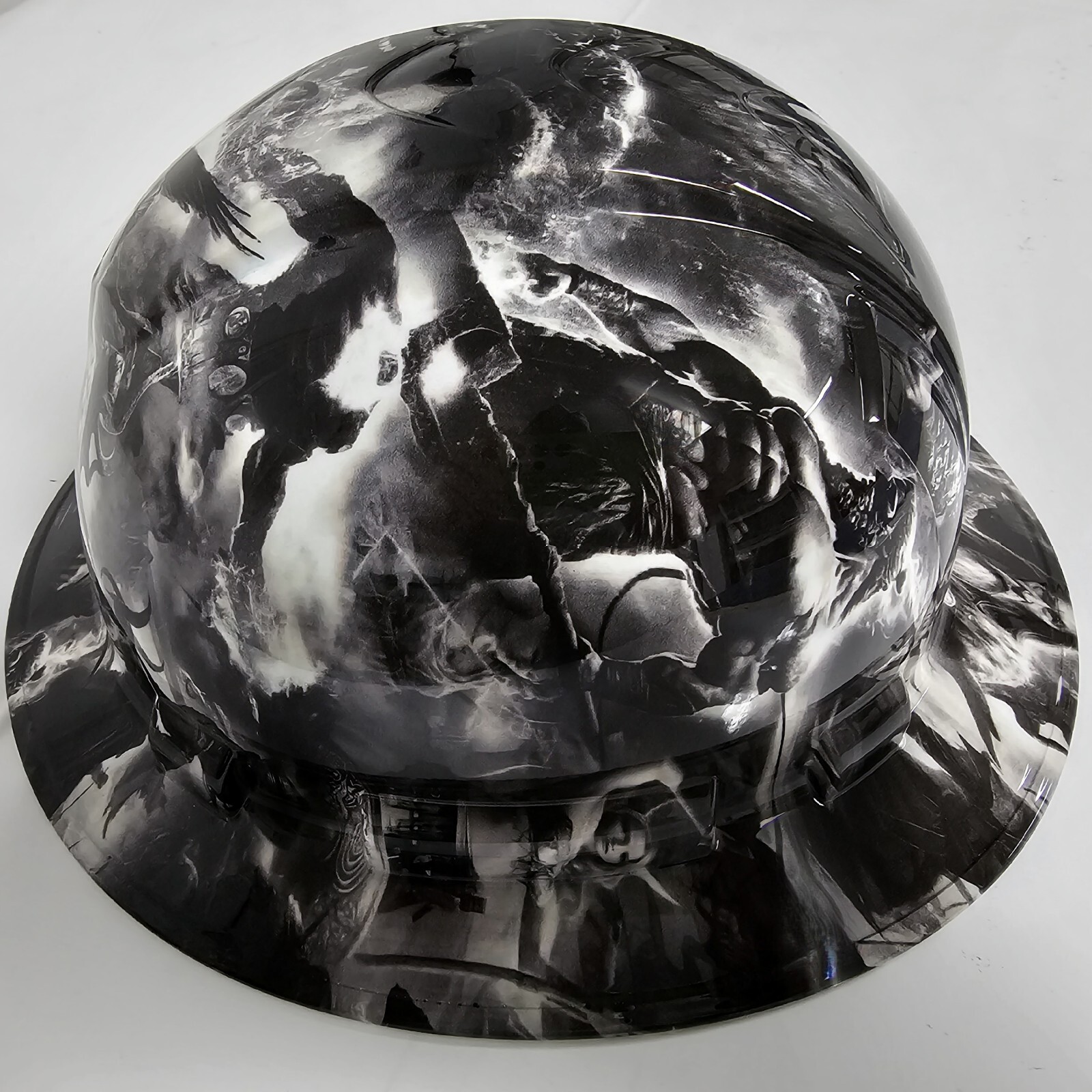 full brim VENTED hard hat custom hydro dipped IN THE VIKING LORD NORSE VIKING