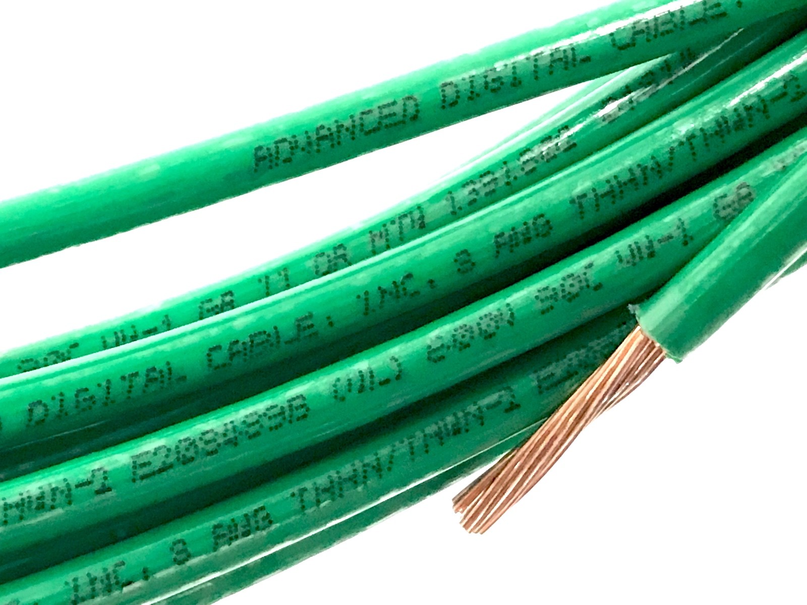 125′ FEET THHN THWN-2 8 AWG GAUGE GREEN STRANDED COPPER BUILDING WIRE VW-1