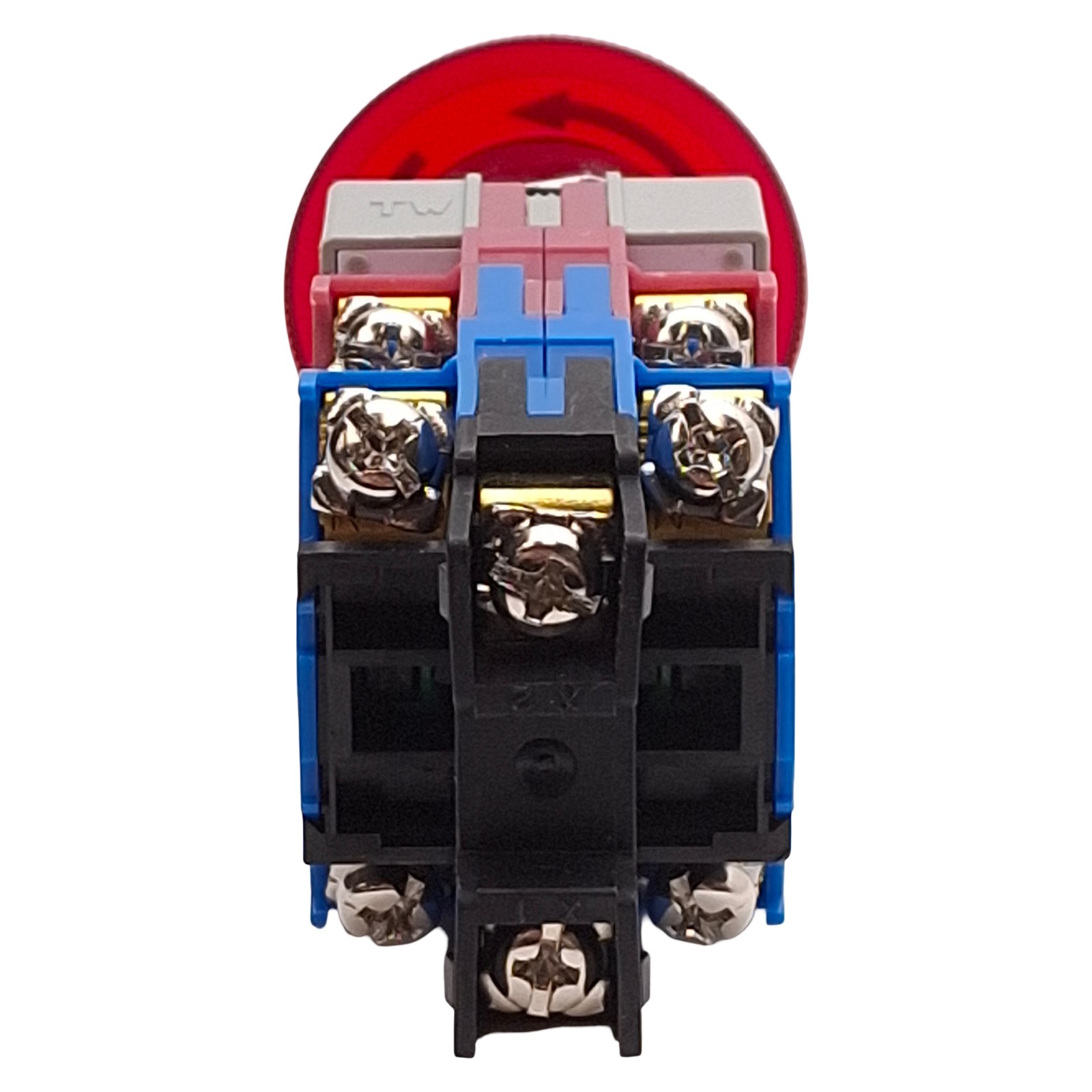 Idec AVLW49922D-R-24V Illuminated E-Stop, Twist-Release, 2NO+2NC, 10A 600V