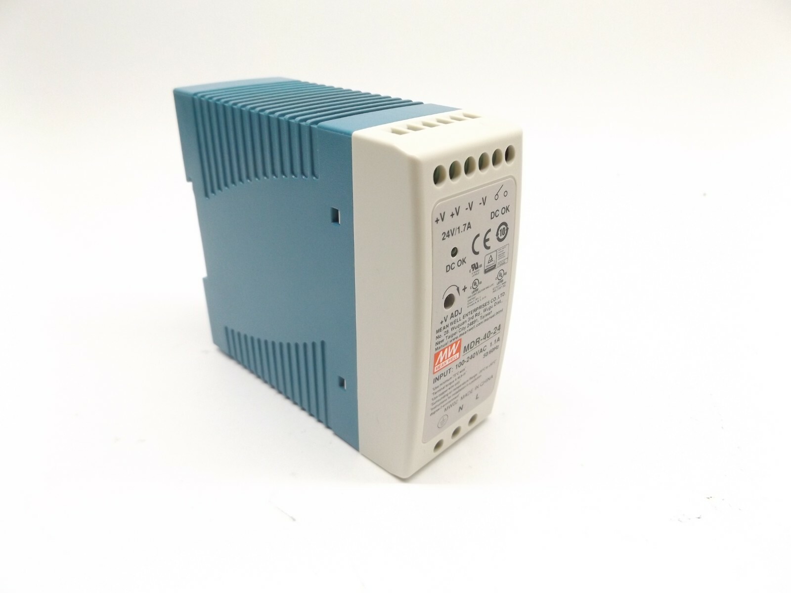 MEAN WELL MDR-40-24 POWER SUPPLY SWITCHED MODE, INPUT 100-240VAC 1.1A 50/60Hz