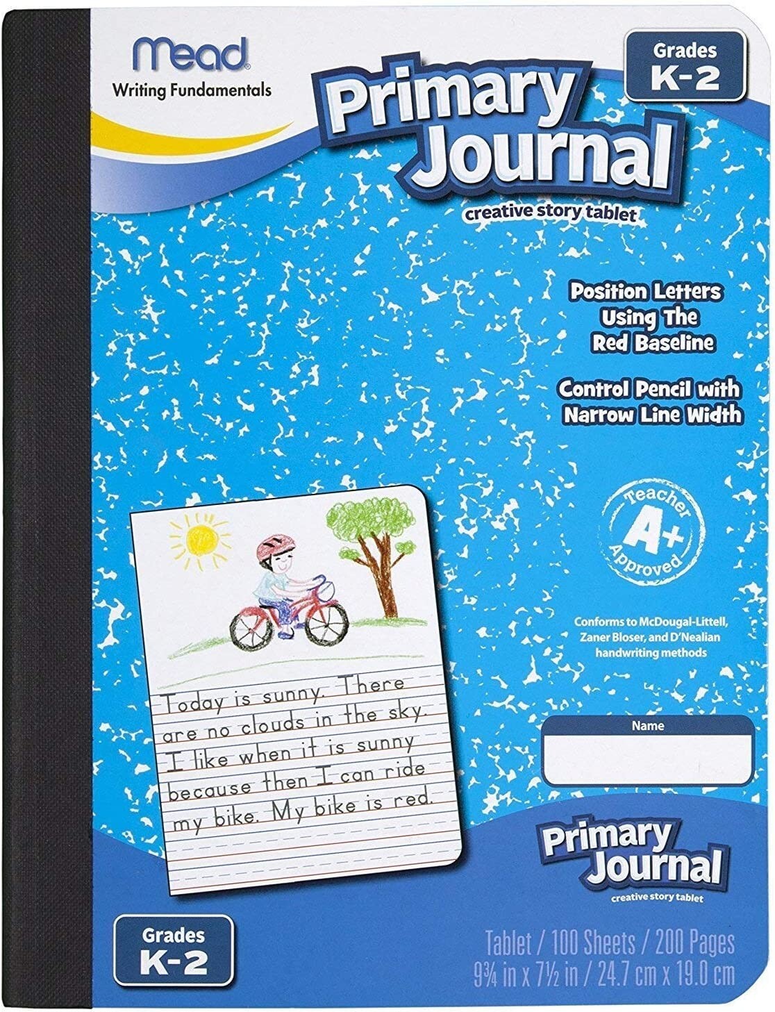 Mead K-2 Classroom PRIMARY JOURNAL 3 Composition Notebook 7.5″x9.75″ 100 Sheets