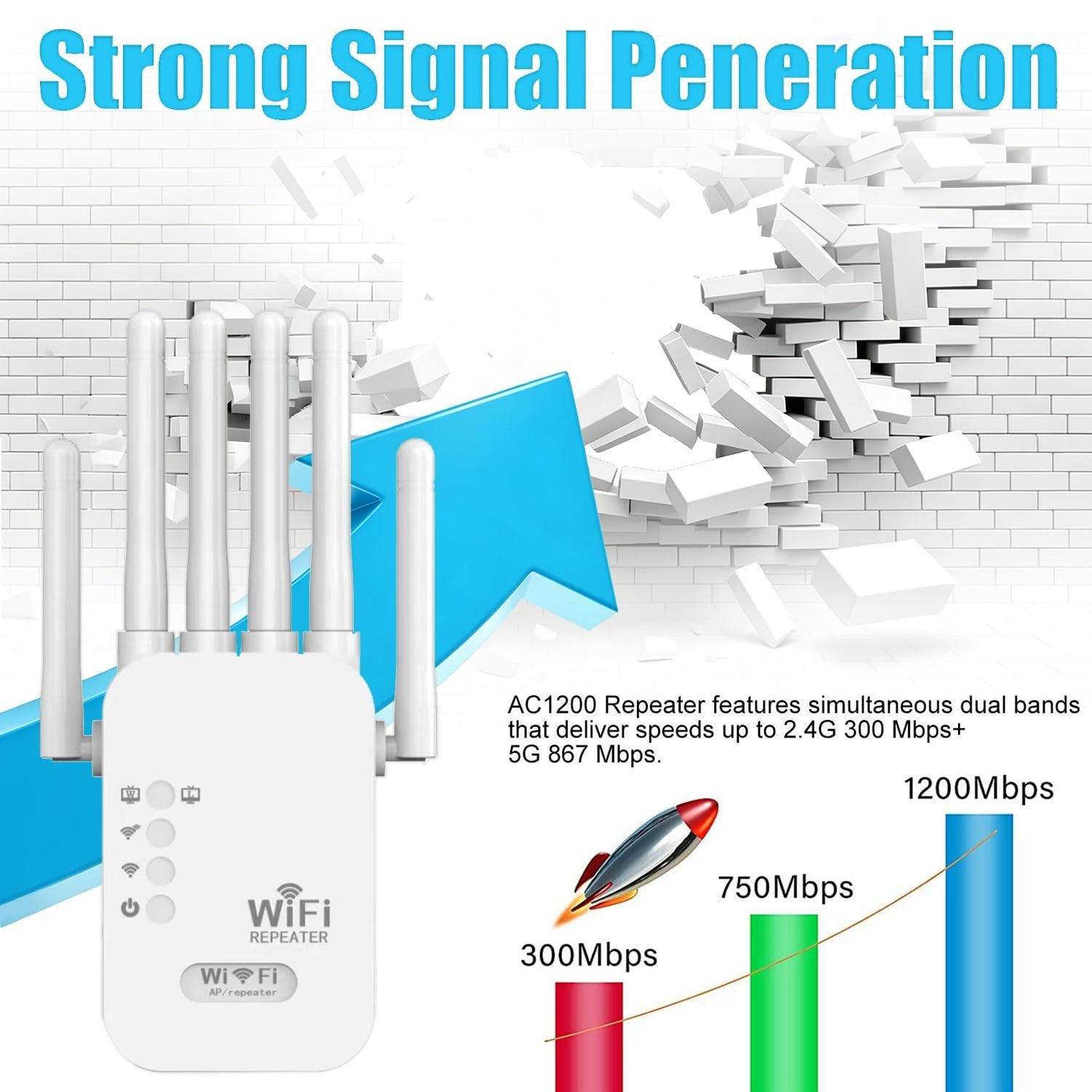 2026 WiFi Extenders Signal Booster for Home Long Range Up to 12880 sq. ft & 4…