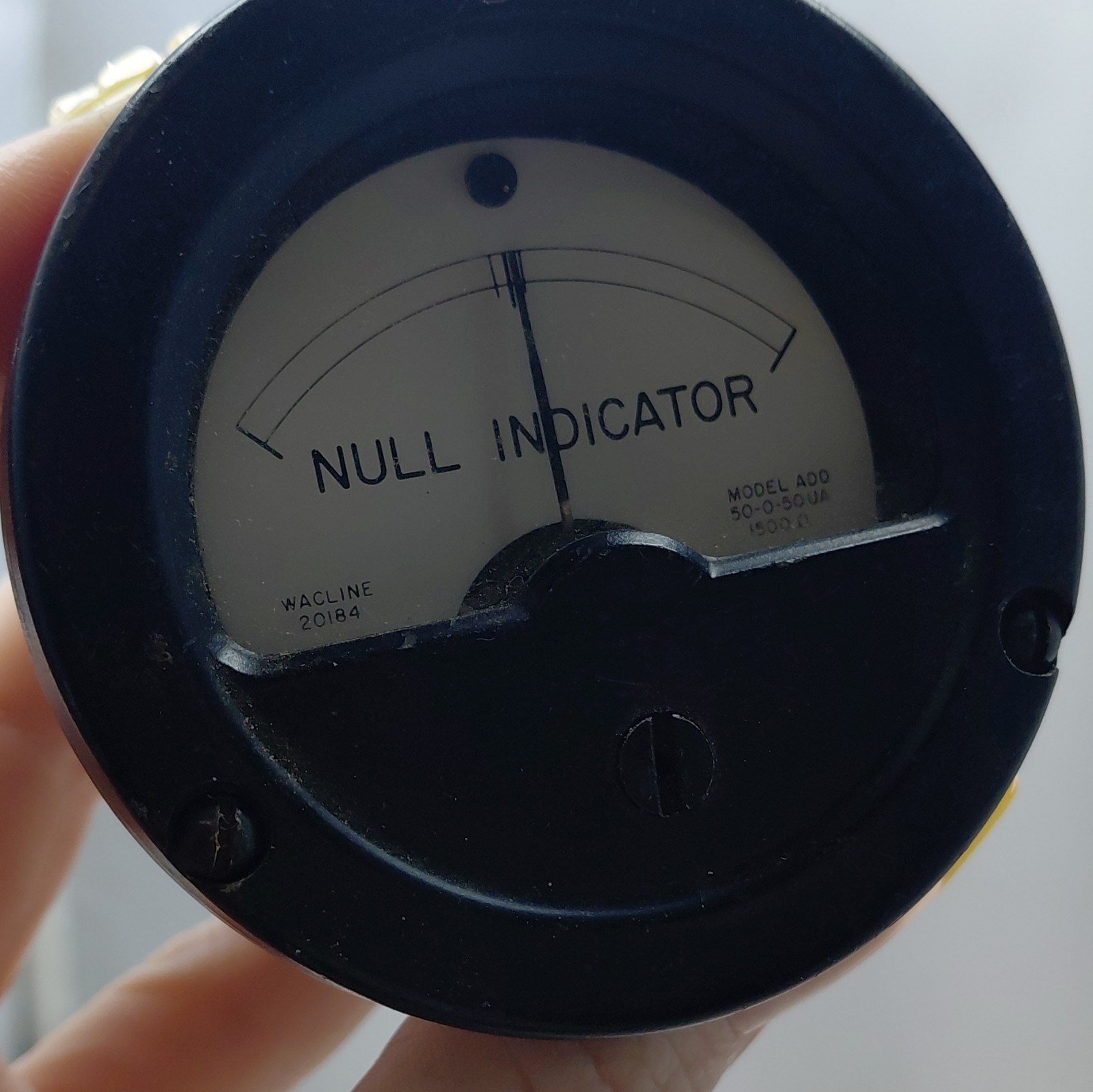 Wacline 20148 Model ADD Null Indicator Analog Panel Meter 50-0-50uA 1500Ω