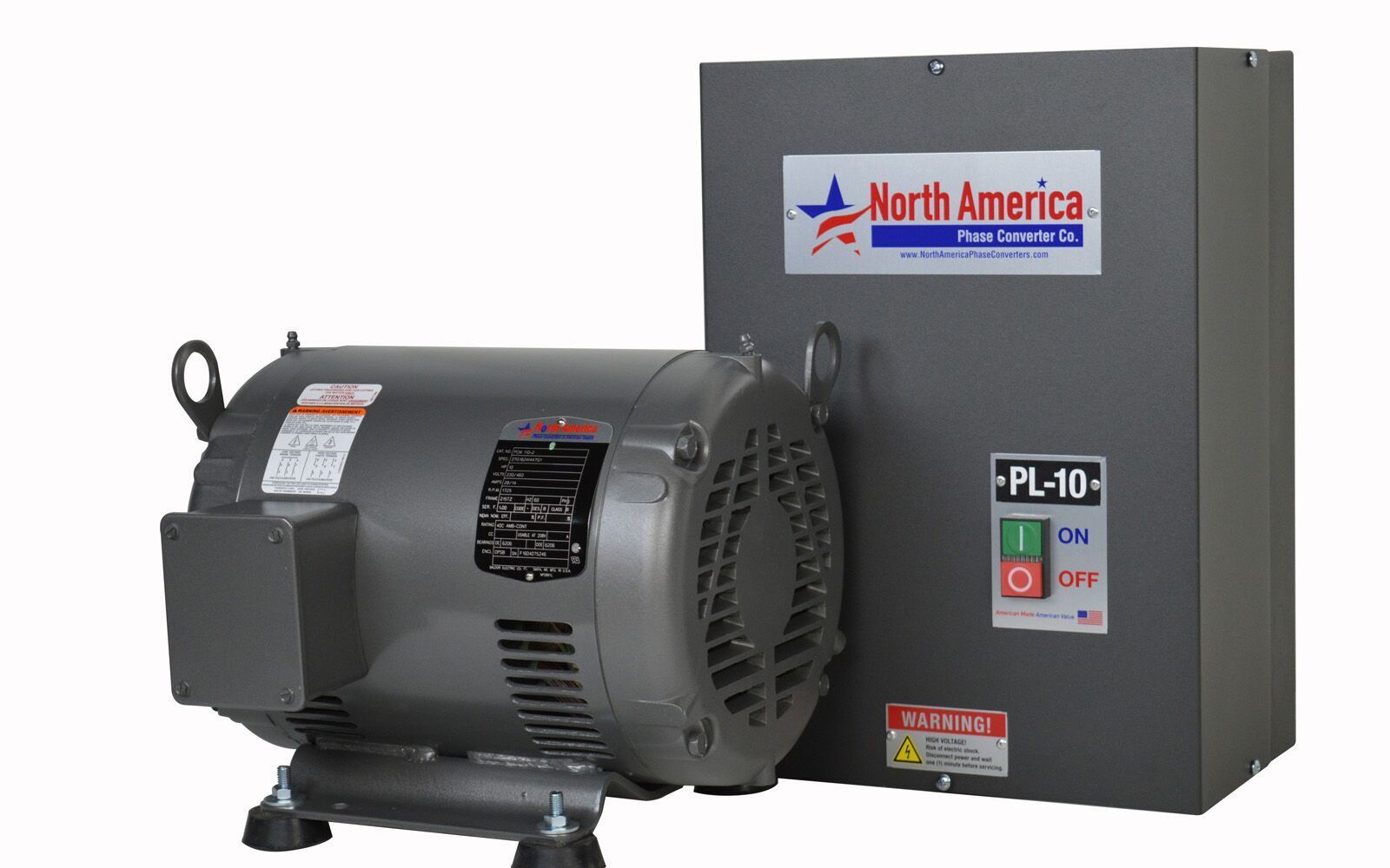 UL-10-T Pro-Line UL-Listed 10HP Rotary Phase Converter w/ TEFC motor