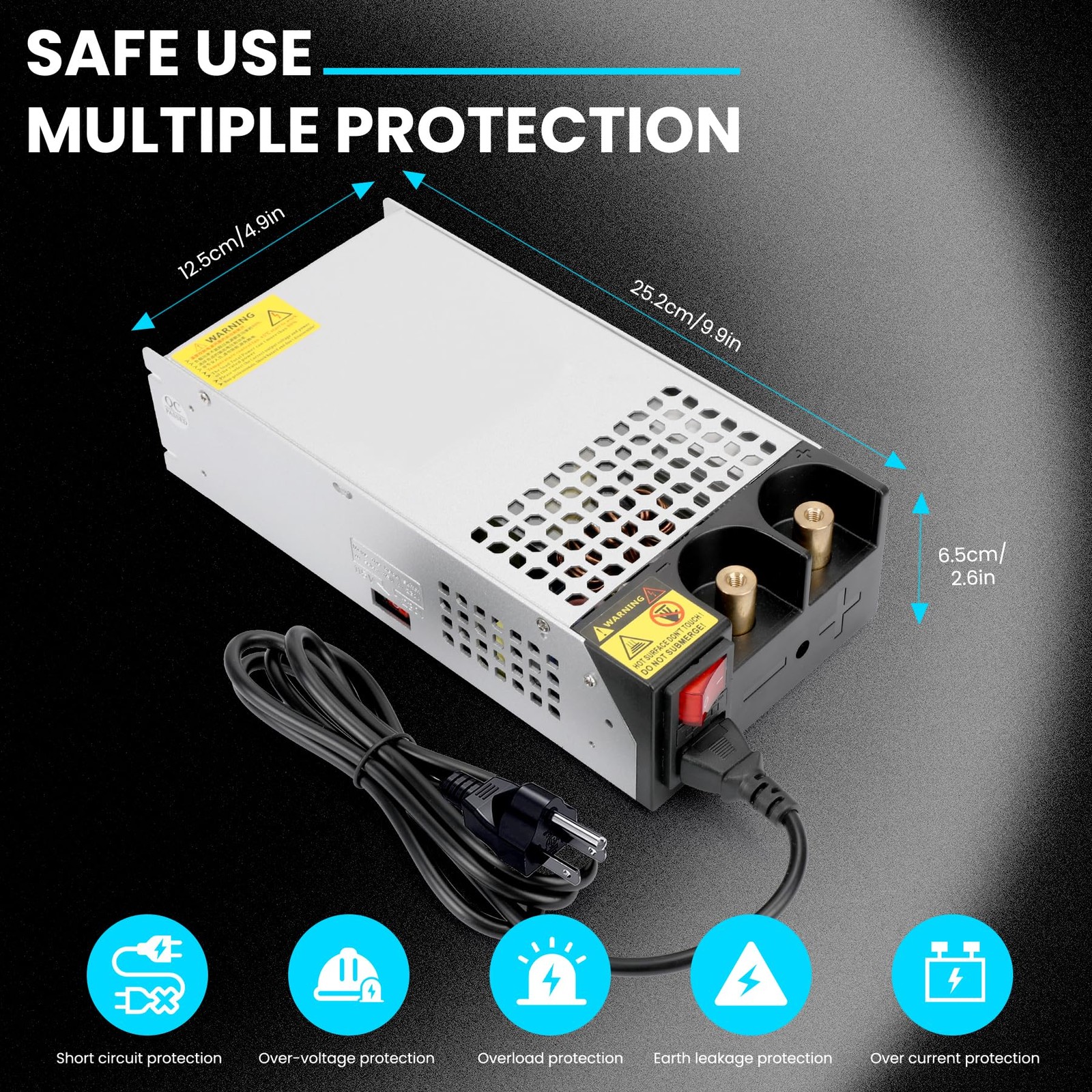 New Version 110V to 12V DC Converter 125A 1500W Power Supply, AC DC…