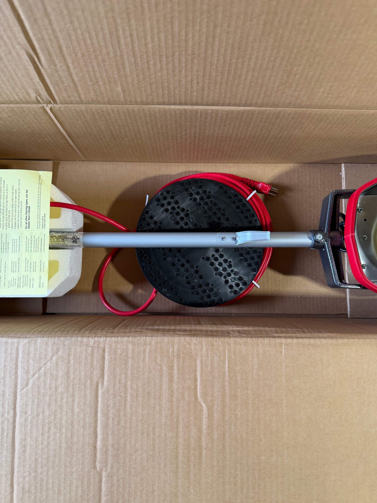 ORECK COMMERCIAL ORBITER HARD FLOOR CLEANER MACHINE GRAY/RED ORB550MC