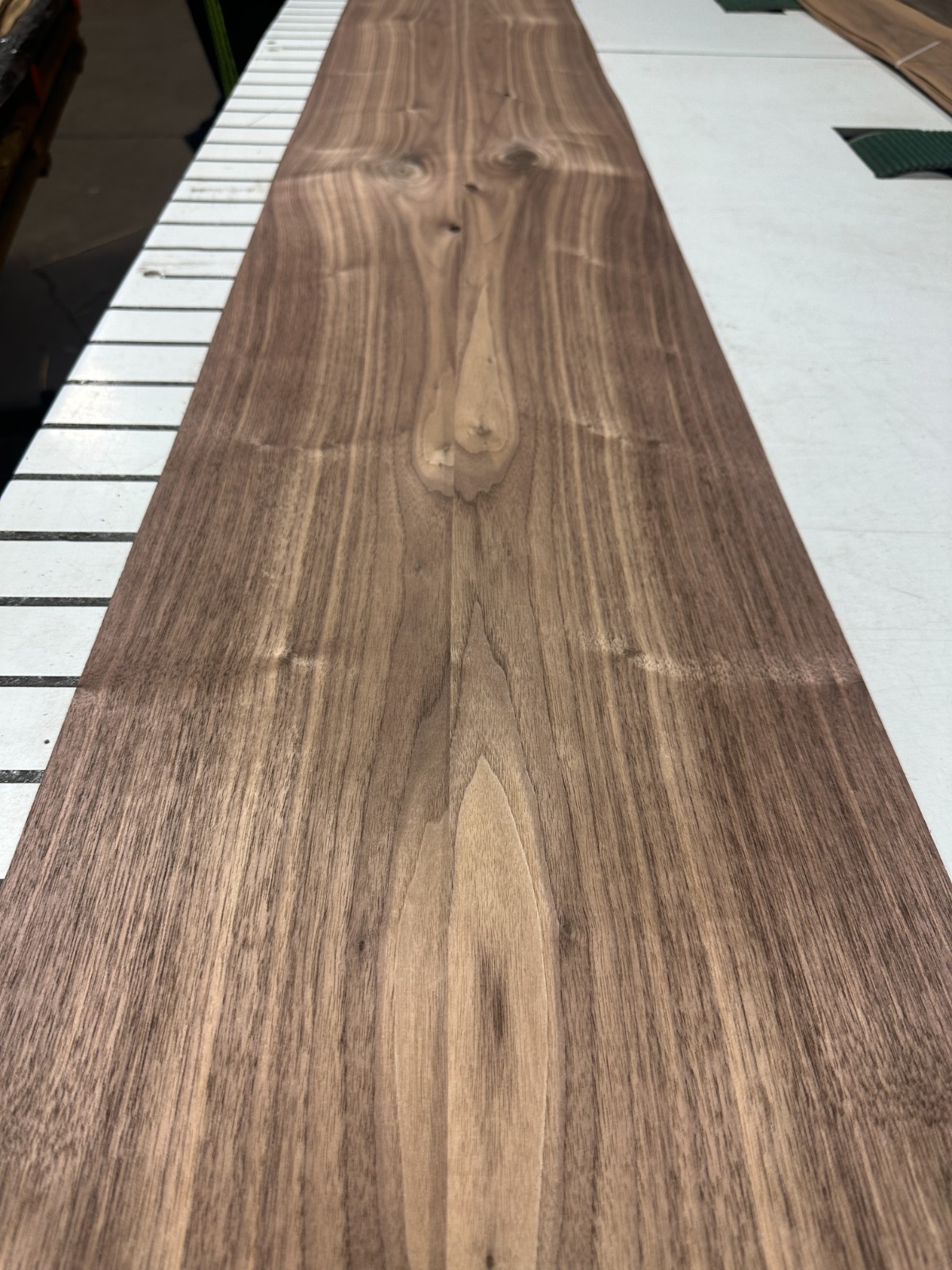 Walnut Raw Wood Veneer 2 sheets 110» x 6» 916S