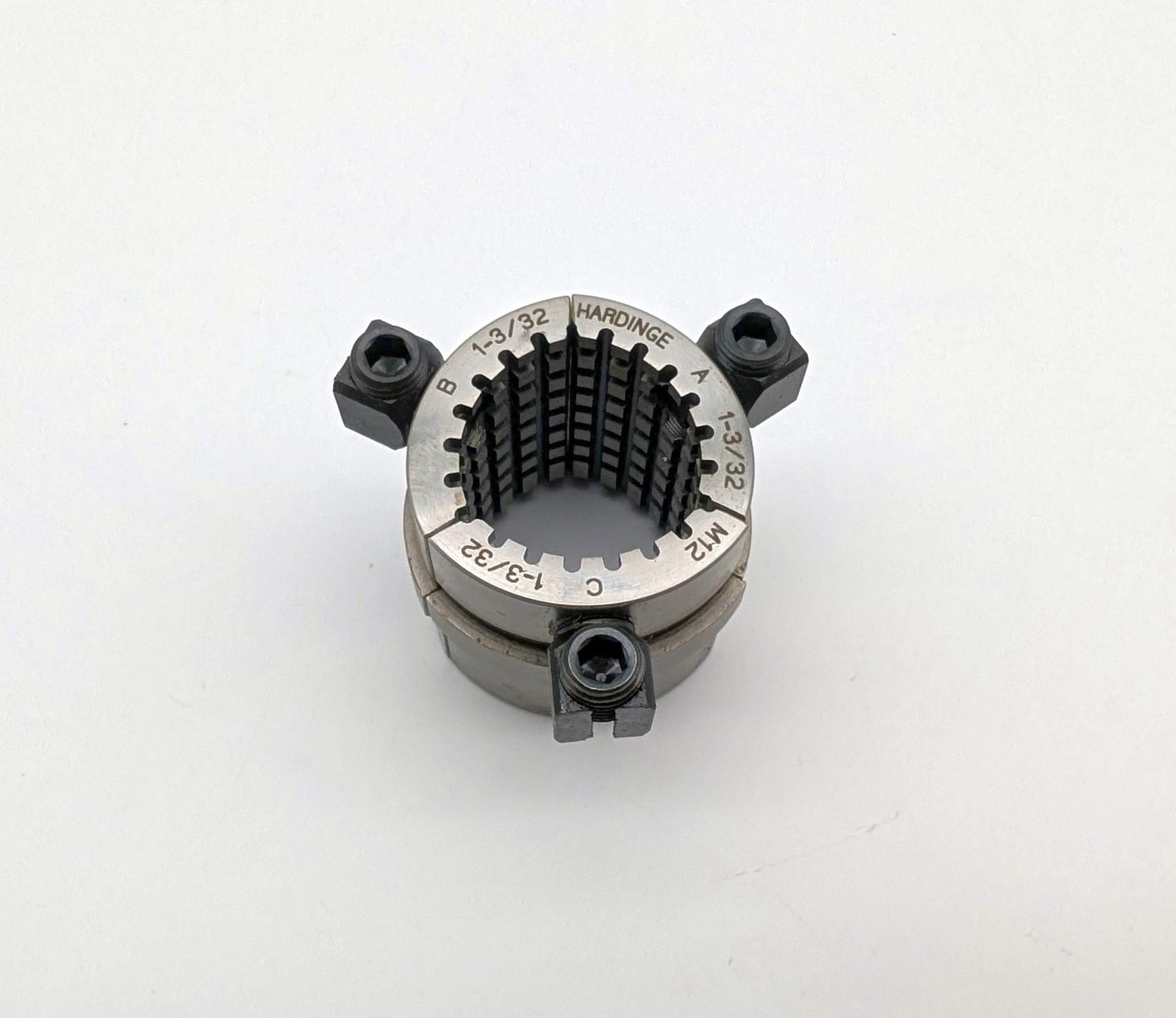 Hardinge M12 1-3/32″ Round Serrated Collet Pads 3-Segment for M12 Collet