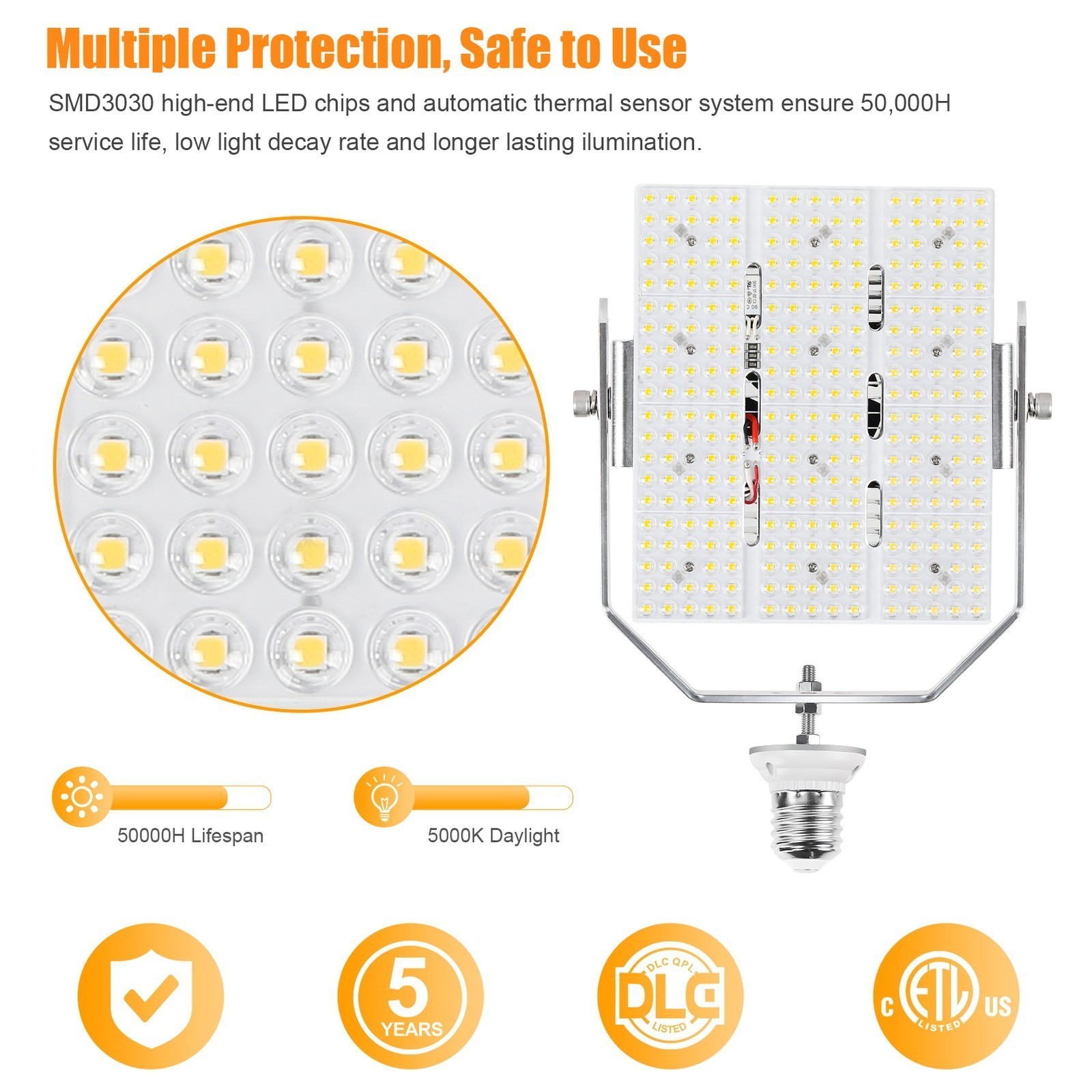 150 Watt Parking Lot Road Post Light LED Shoebox Retrofit Kit 600W MH/HPS Eqival
