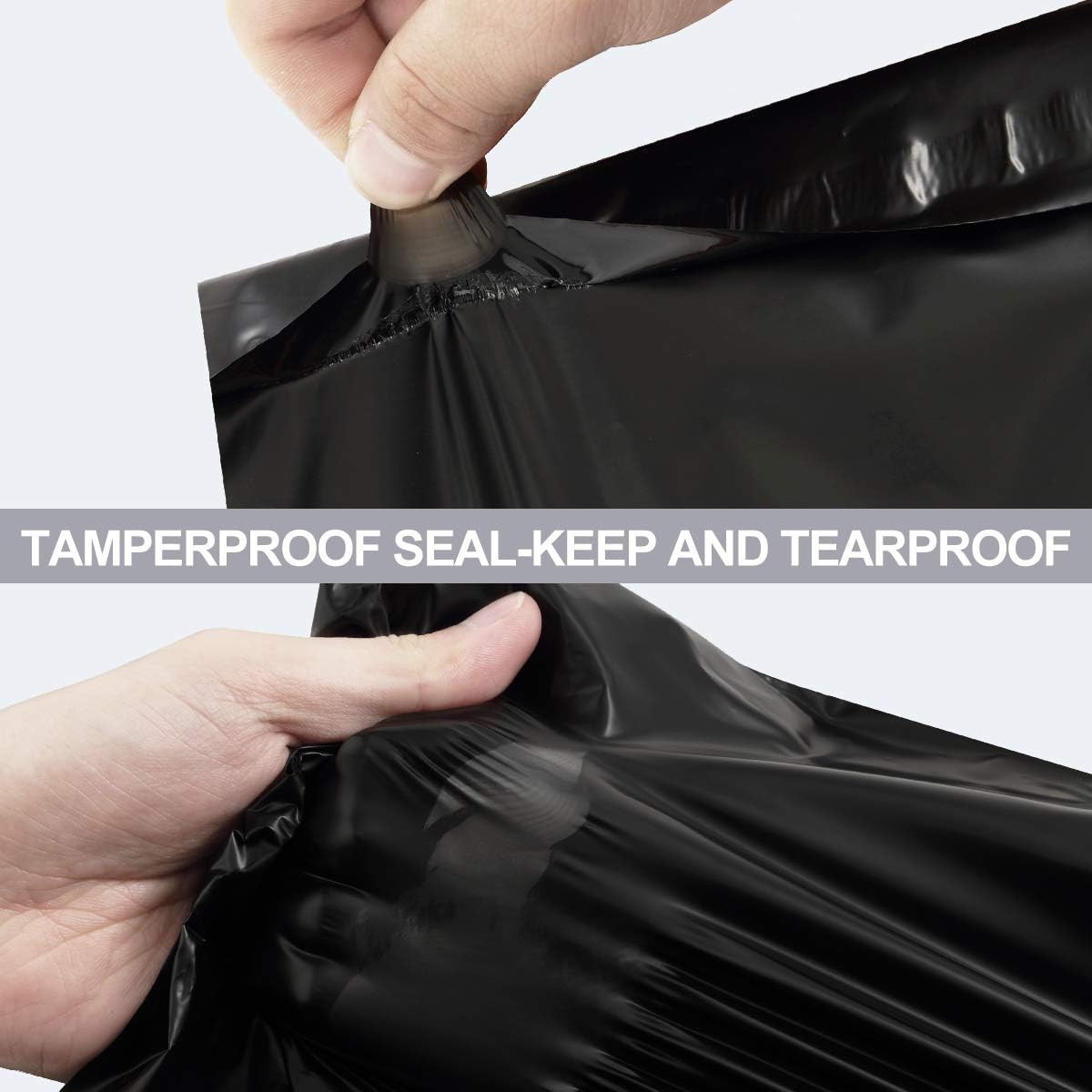 200 Pack 10×13 Inch Black Poly Mailers – Self-Seal, Waterproof, Durable Shipp…