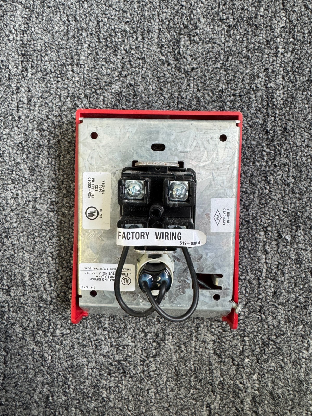 Simplex 4099-9001 Addressable Manual Pull Station (used)