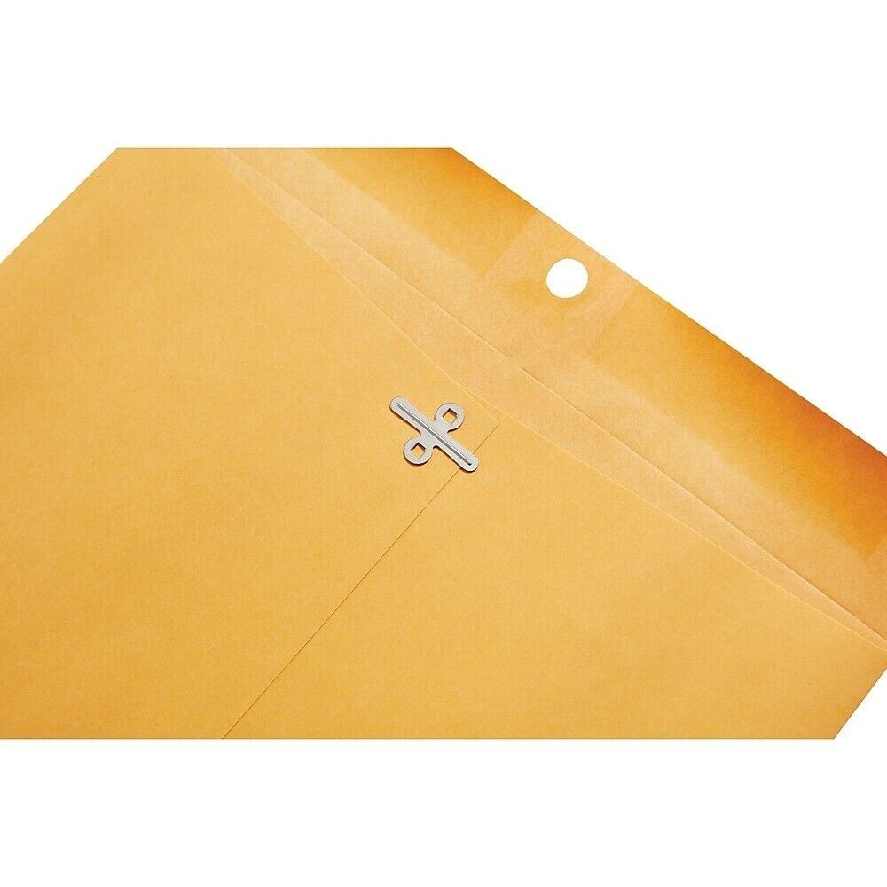 100 Pcs CLASP ENVELOPES 9×12 28lb Kraft Shipping Mailing Gummed Business Manila