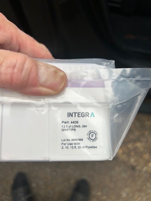 4405 Integra Pipette Tips 12.5uL, 5 Std Non-Eco Racks/ 384 Tips= 1,920 Tips