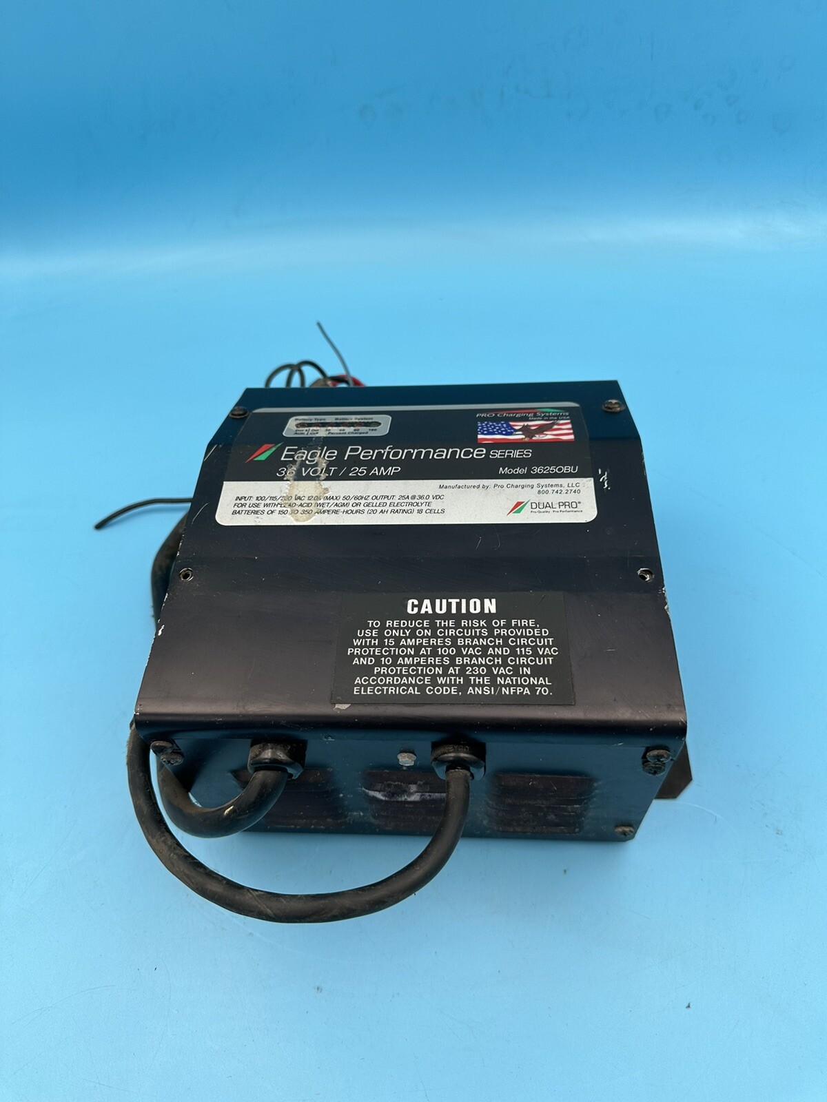 Battery Charger 36 volt 25 amp Eagle Performance Dual Pro Pro Charging