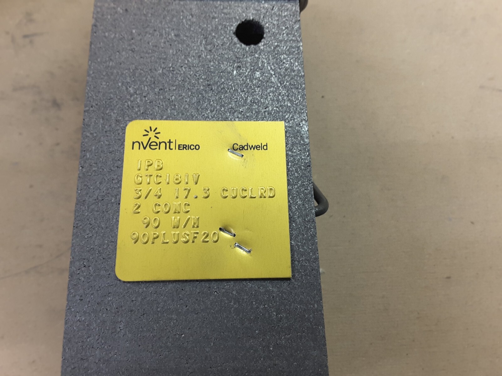 ERICO CADWELD GTC181V MOLD #2 copper wire thru TO 3/4″ inch ground ROD