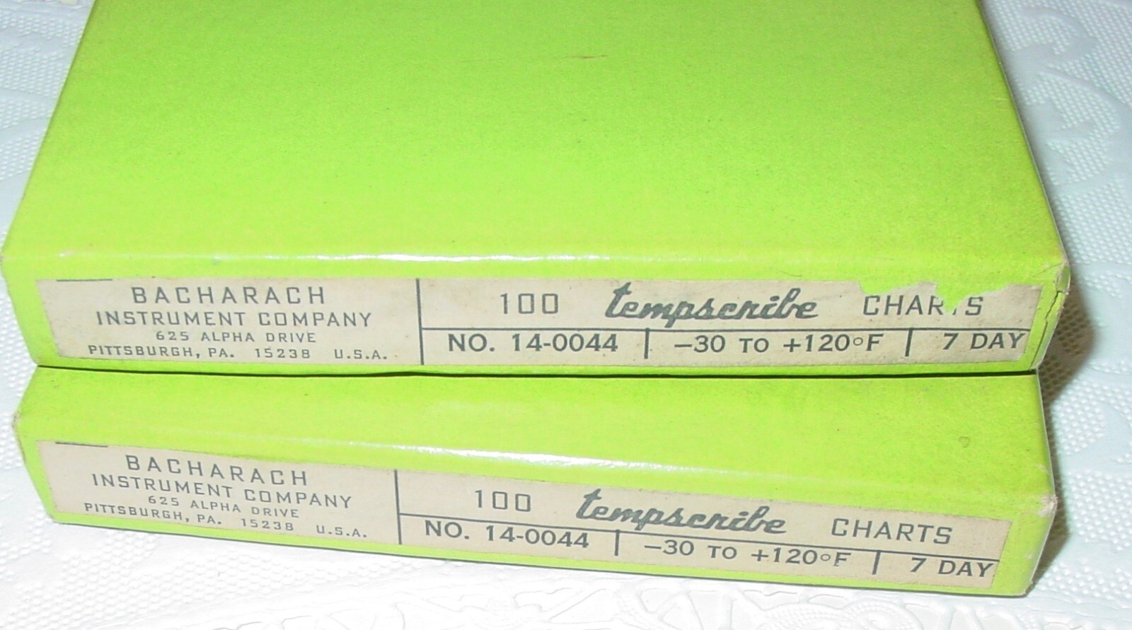 Bacharach Instrument Company 140 Tempscribe 14-0044 7 Days Charts Lot NOS USA