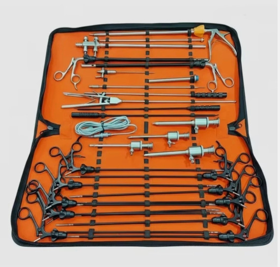 German Grade 28 Pcs Laparoscopic Surgery Set Laparoscopy Endoscopy Instruments
