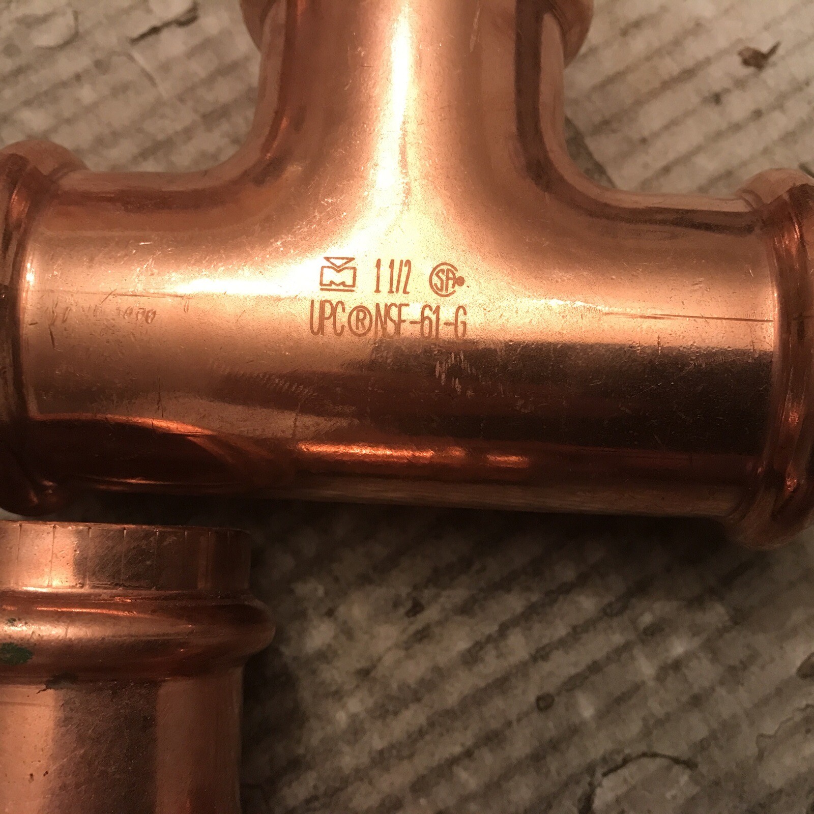 Lot Of 2 Streamline Viega EPC NIBCO Copper 1-1/2″ × 1-1/2″ × 1-1/2″ Press Tee