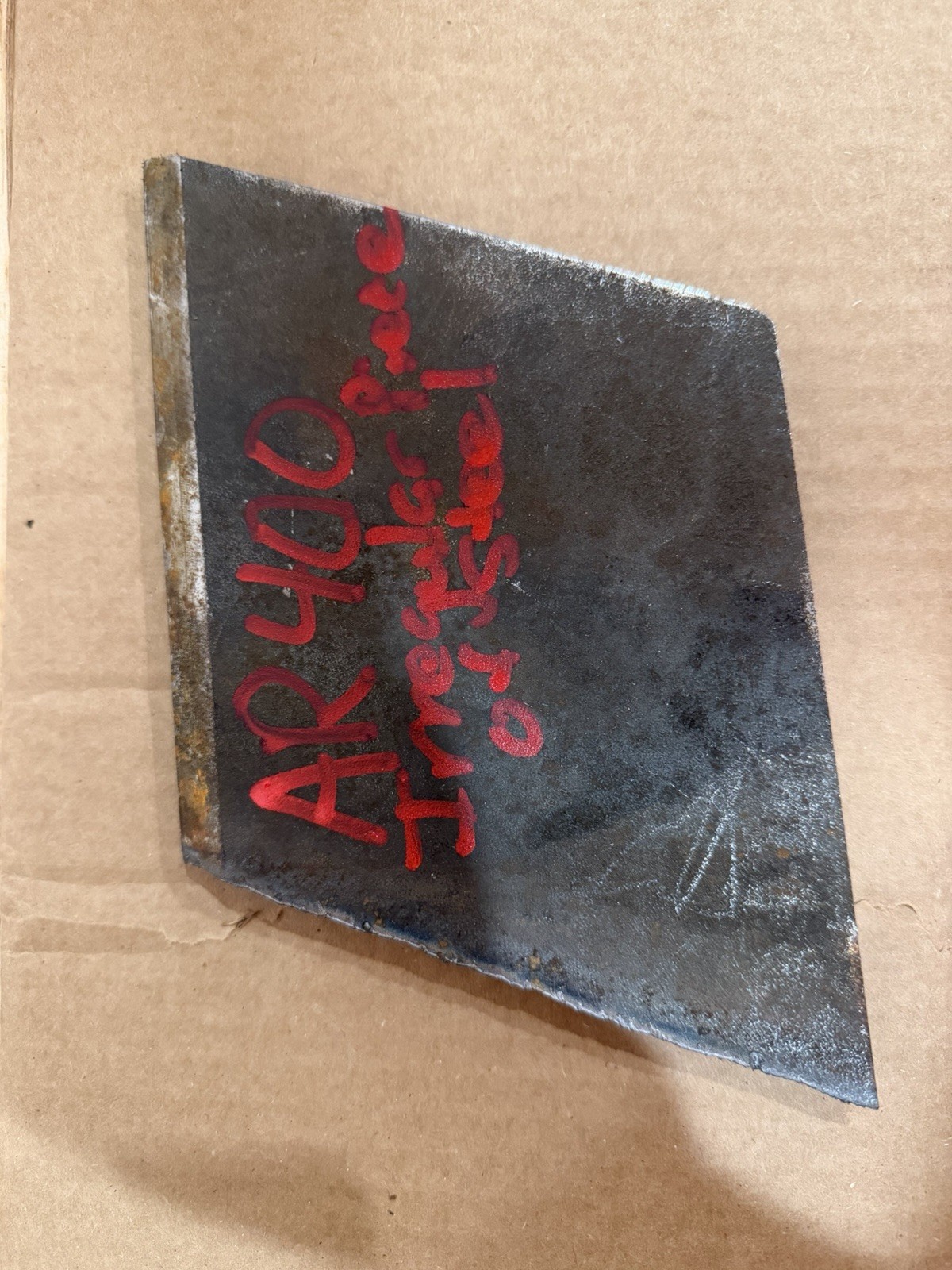 Irregular Piece of Abrasive Resistant Steel Plate – AR400 – 1/2” Thickness